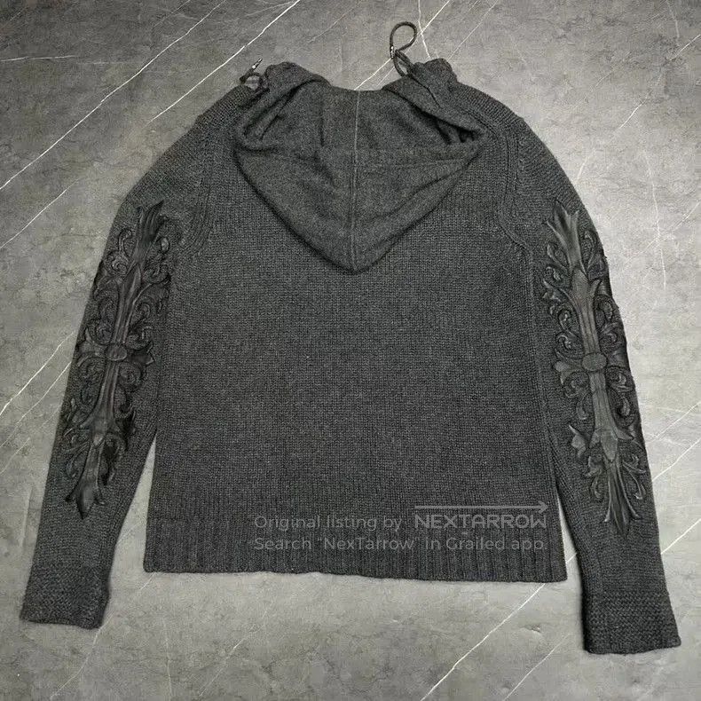 Chrome Hearts Chrome Hearts Knitted Hooded Zip Jacket. Size US M / EU 48-50 / 2 - 2 Thumbnail