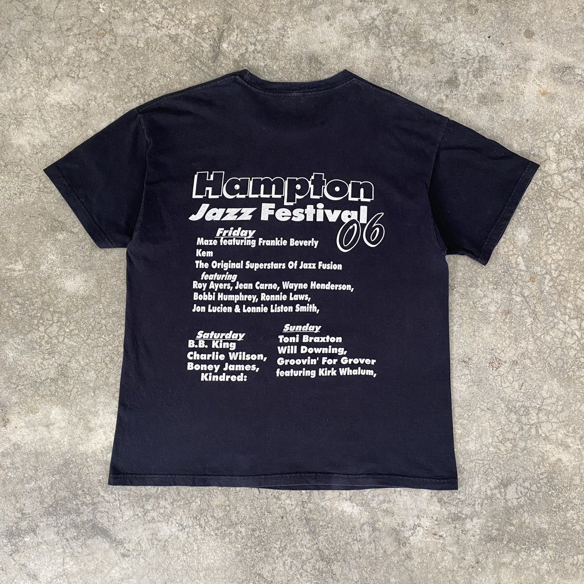 Rap Tees Vintage 2006 Hampton Jazz Festival Soft Faded Tee Size US XL / EU 56 / 4 - 5 Thumbnail