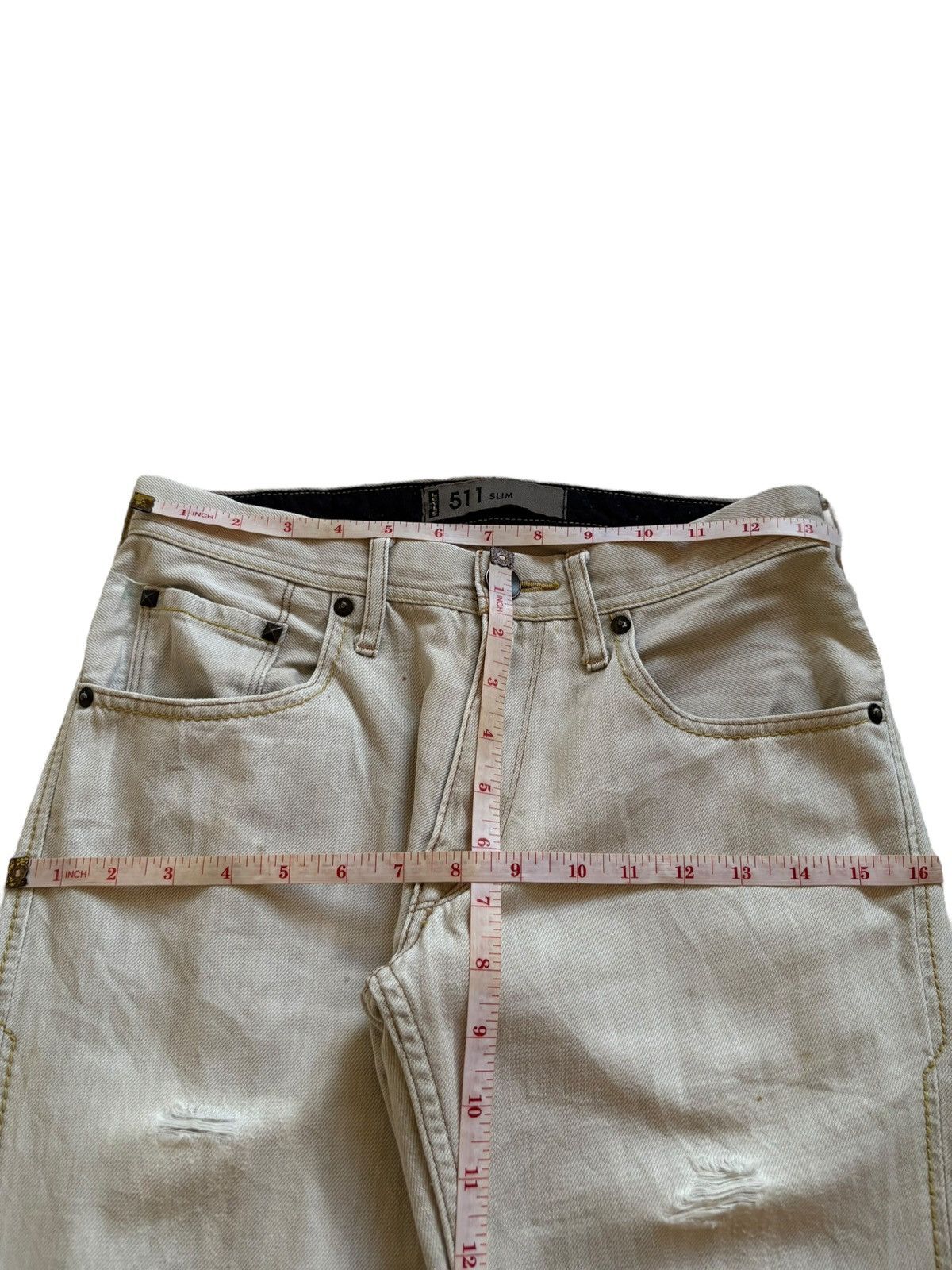 Levi's SALES🔥Vintage 90s Levis 511 Mud Wash Distressed Slim Jeans Size US 27 - 12 Thumbnail