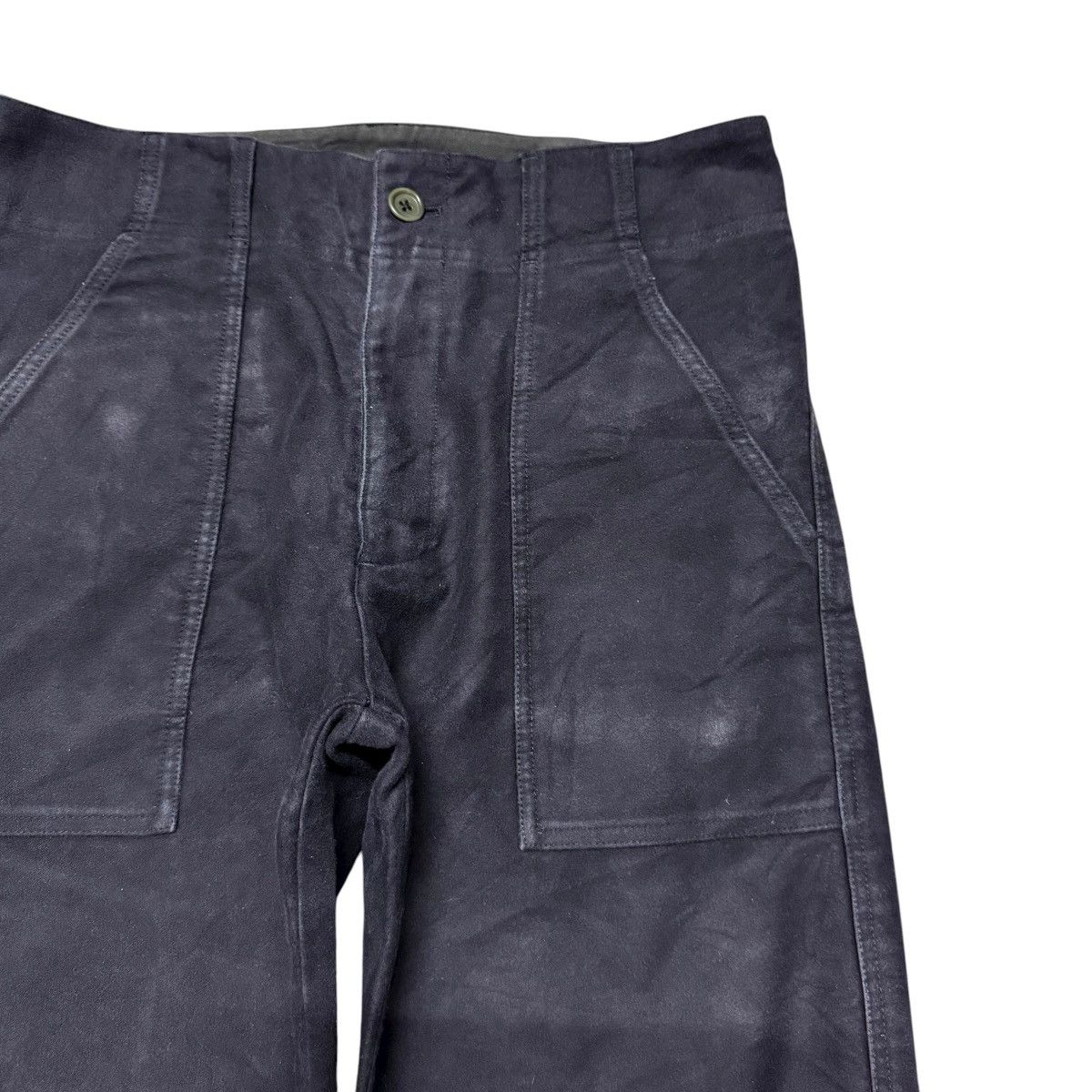 Japanese Brand Moleskin Fatigue Pants Indigo Size US 31 - 5 Thumbnail