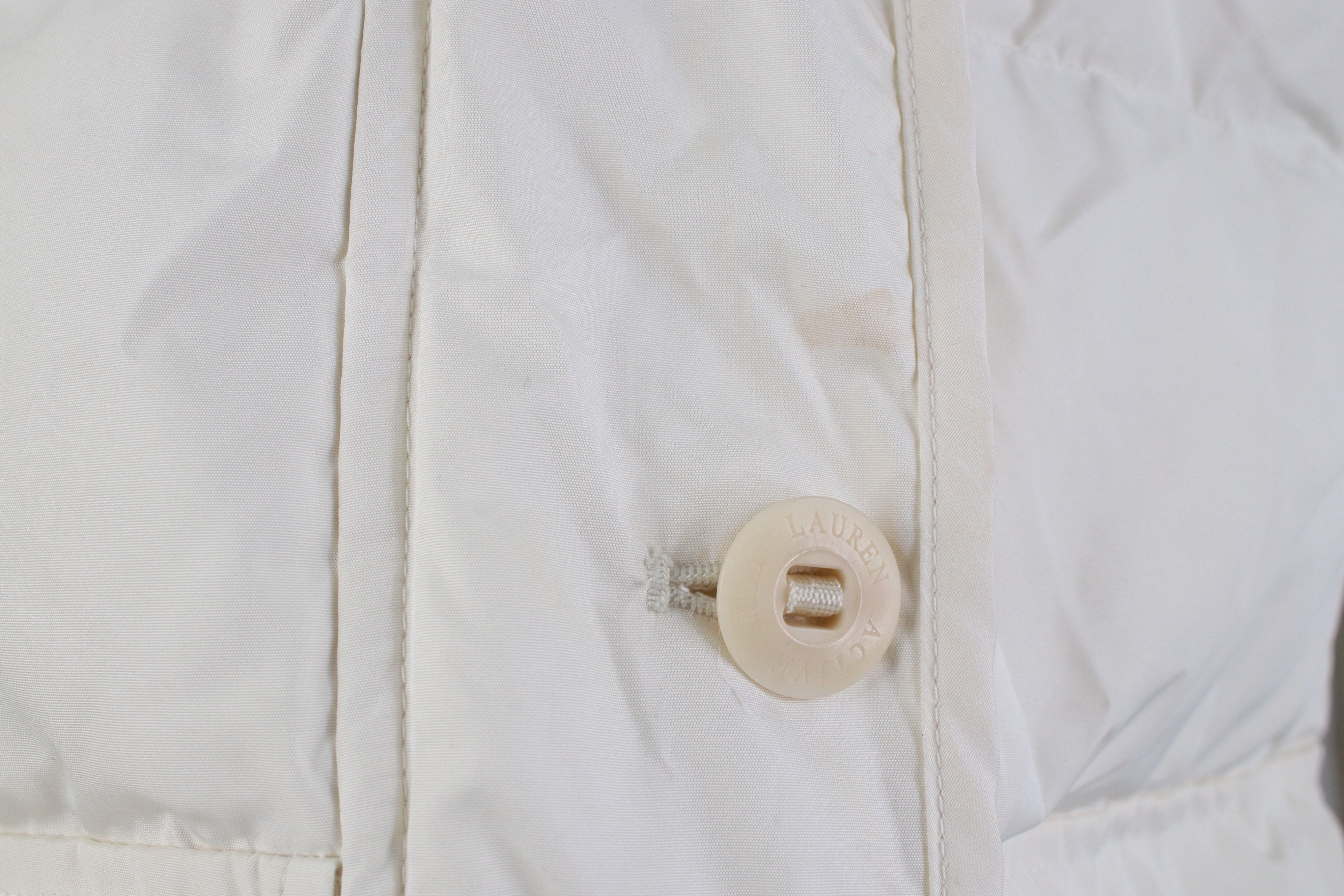 Polo Ralph Lauren Vintage Y2K Ralph Lauren Full Zip Puffer Jacket Cream Size S / US 4 / IT 40 - 13 Thumbnail