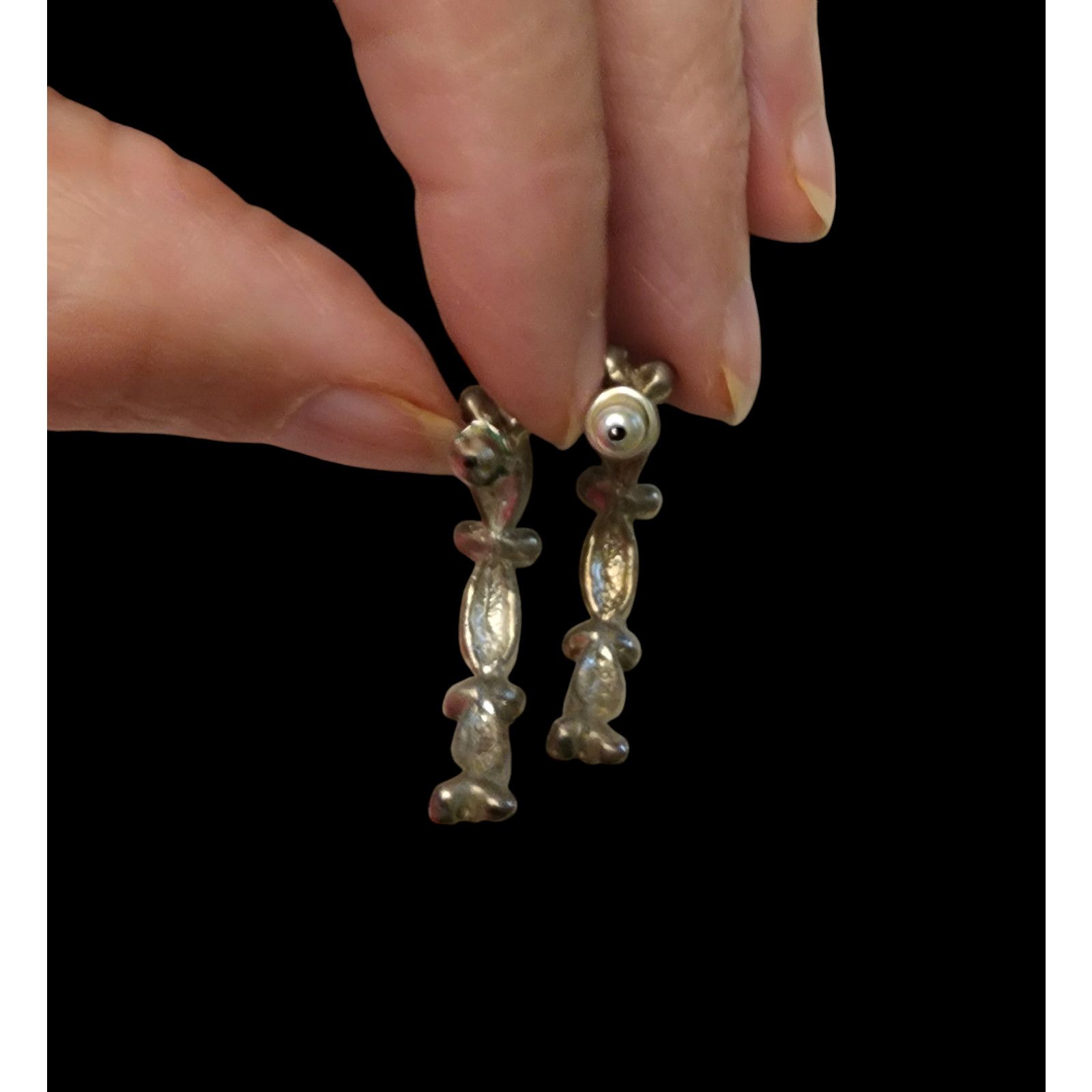 The Unbranded Brand Unbranded silver plated blue resin cresent pierced earrings Size ONE SIZE - 2 Thumbnail