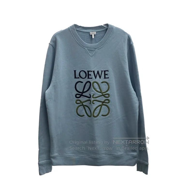 Loewe Loewe Sky blue vine logo round-neck hoodie Size M / US 6-8 / IT 42-44 - 1 Thumbnail