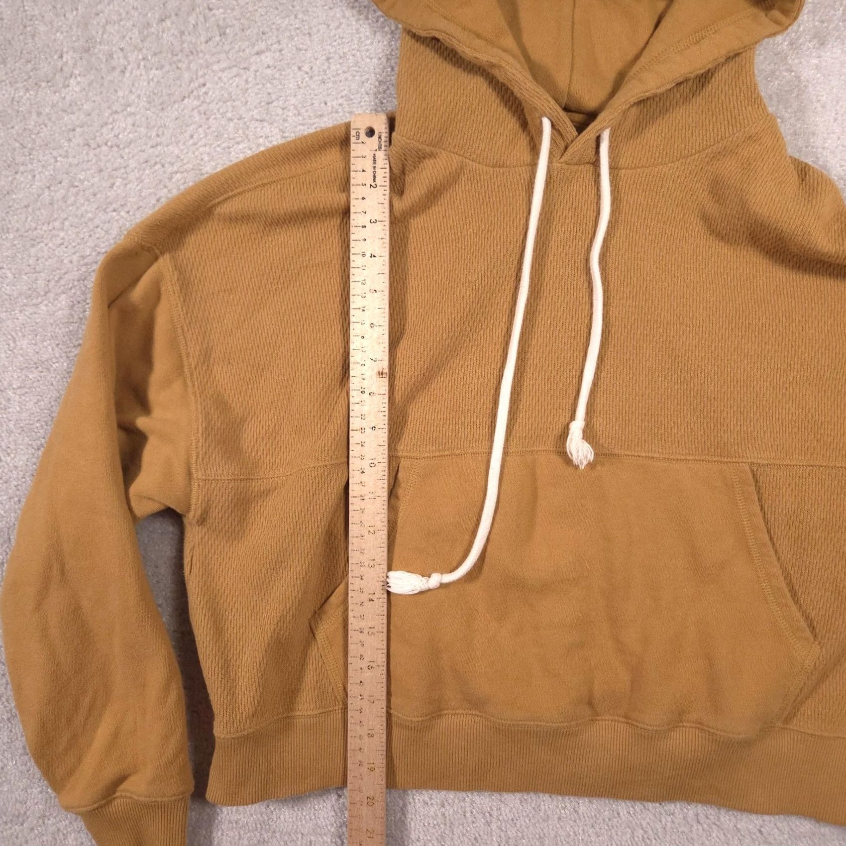 Vintage Aerie Hoodie Womens M Brown Waffle Knit Thermal Pullover Kangaroo Pocket Casual Fall Adults Mens Womens Size M / US 6-8 / IT 42-44 - 6 Thumbnail