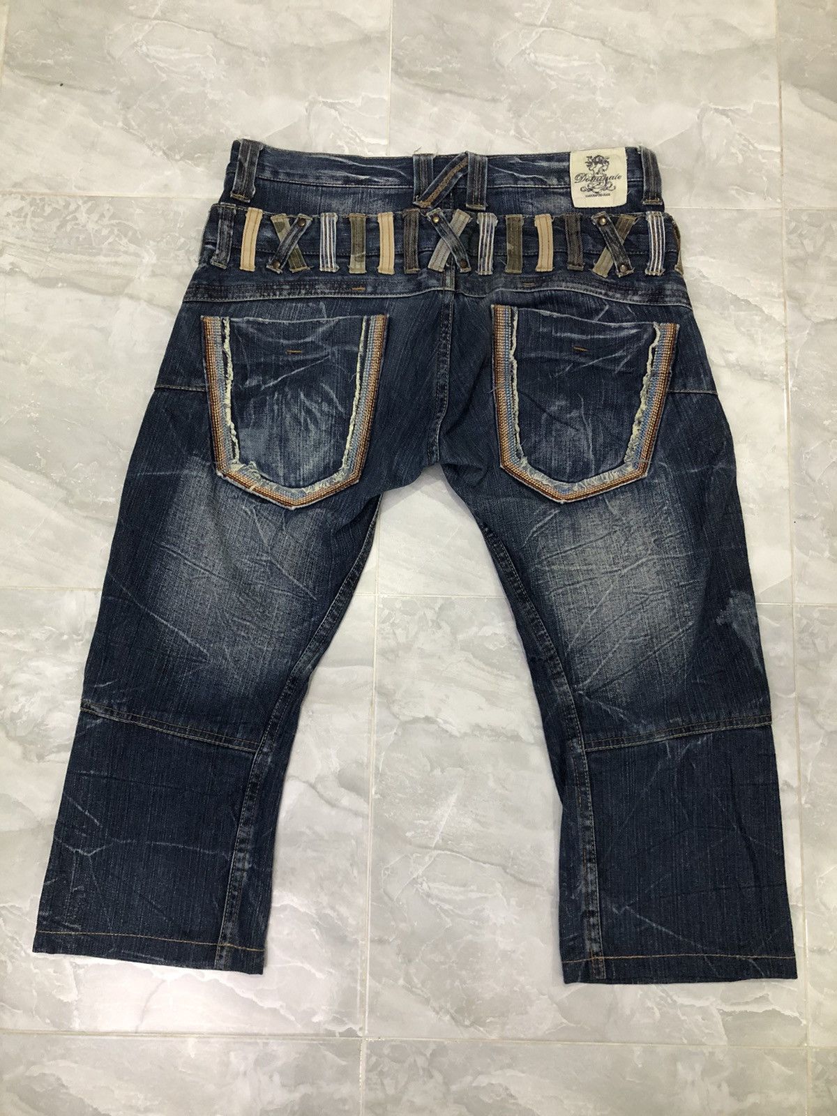 Japanese Brand Dominate Handcrafted 3/4 Denim – Double Waist + Patch Loop Size US 34 / EU 50 - 1 Thumbnail