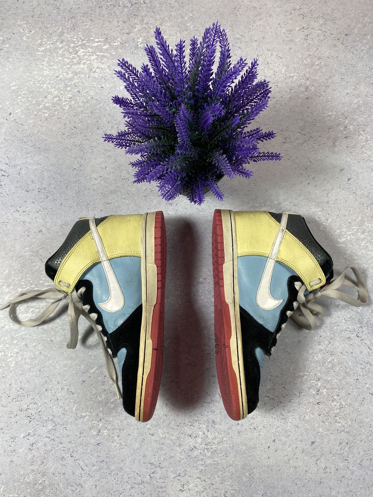 Nike × Vintage 2008 Nike Dunk High 6.0 SB Skateboard Powder Blue Lemon Size US 6 / IT 36 - 4 Thumbnail