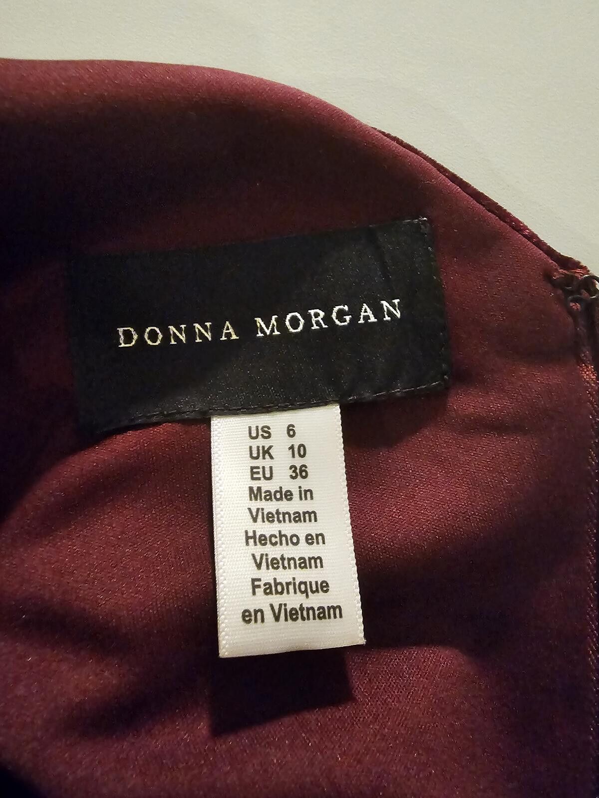 Other Donna Morgan Dress Burgandy Womens Size 6 Velvet Cocktail Size M / US 6-8 / IT 42-44 - 7 Thumbnail