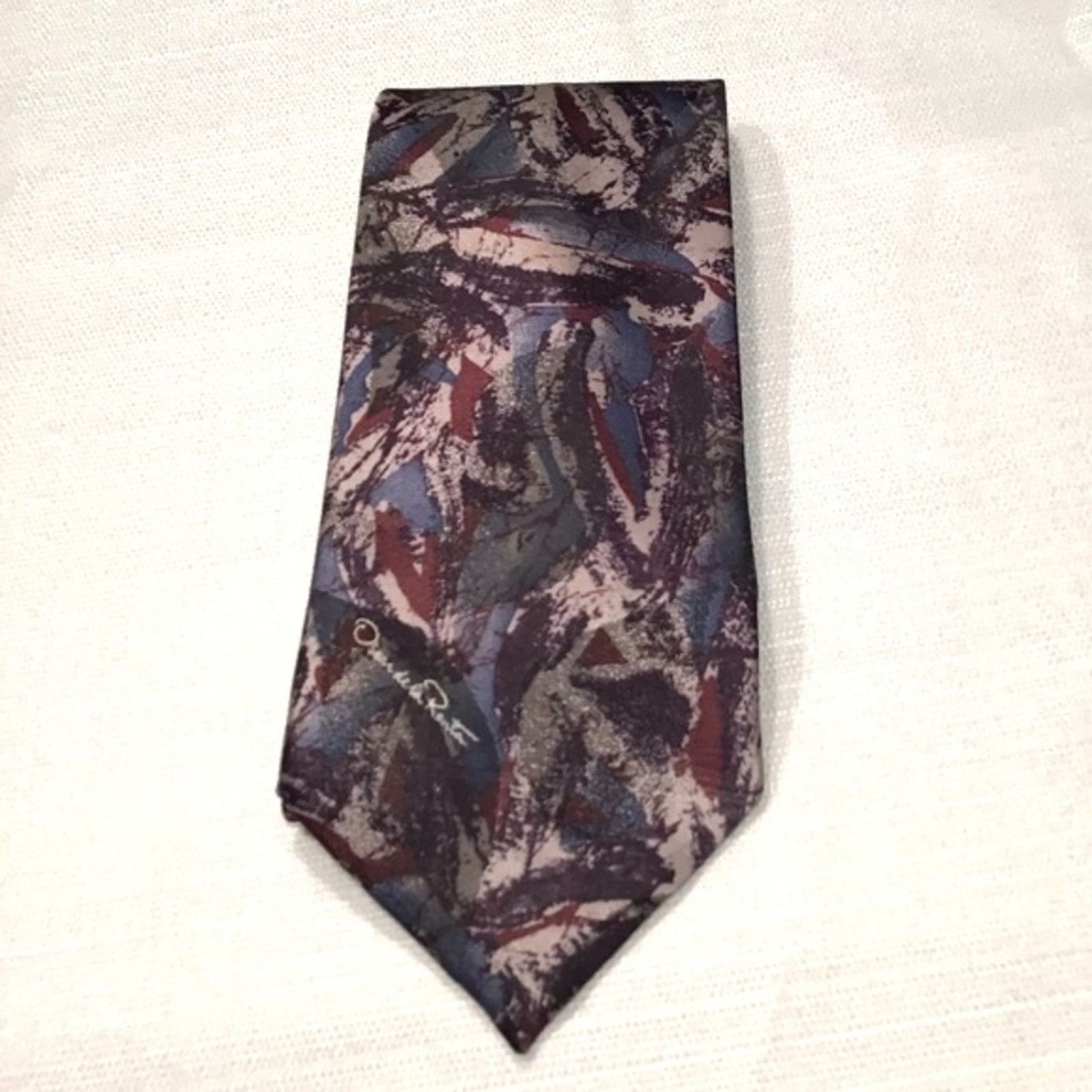 Oscar De La Renta Oscar de la Renta Studio Vtg Signature Tie Size ONE SIZE - 4 Thumbnail