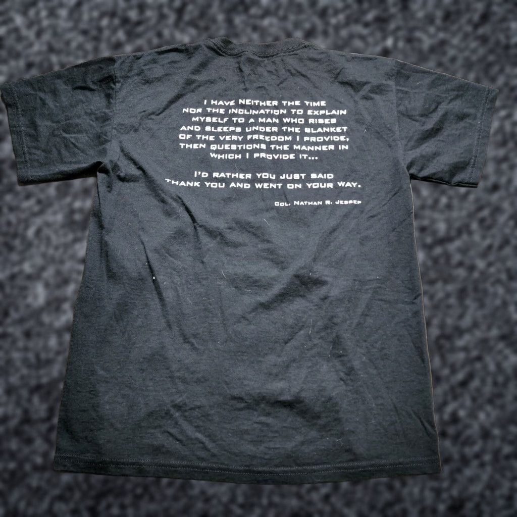 Gildan 90s Mens Black Gildan T Shirt A Few Good Men Quote Double Sided Coney Island NY Graphic Print M Size US M / EU 48-50 / 2 - 1 Thumbnail