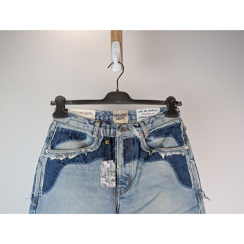 Gallery Dept. o1rshd1 Patchwork Flared Denim Jeans in Indigo Blue Size US 30 / EU 46 - 3 Thumbnail