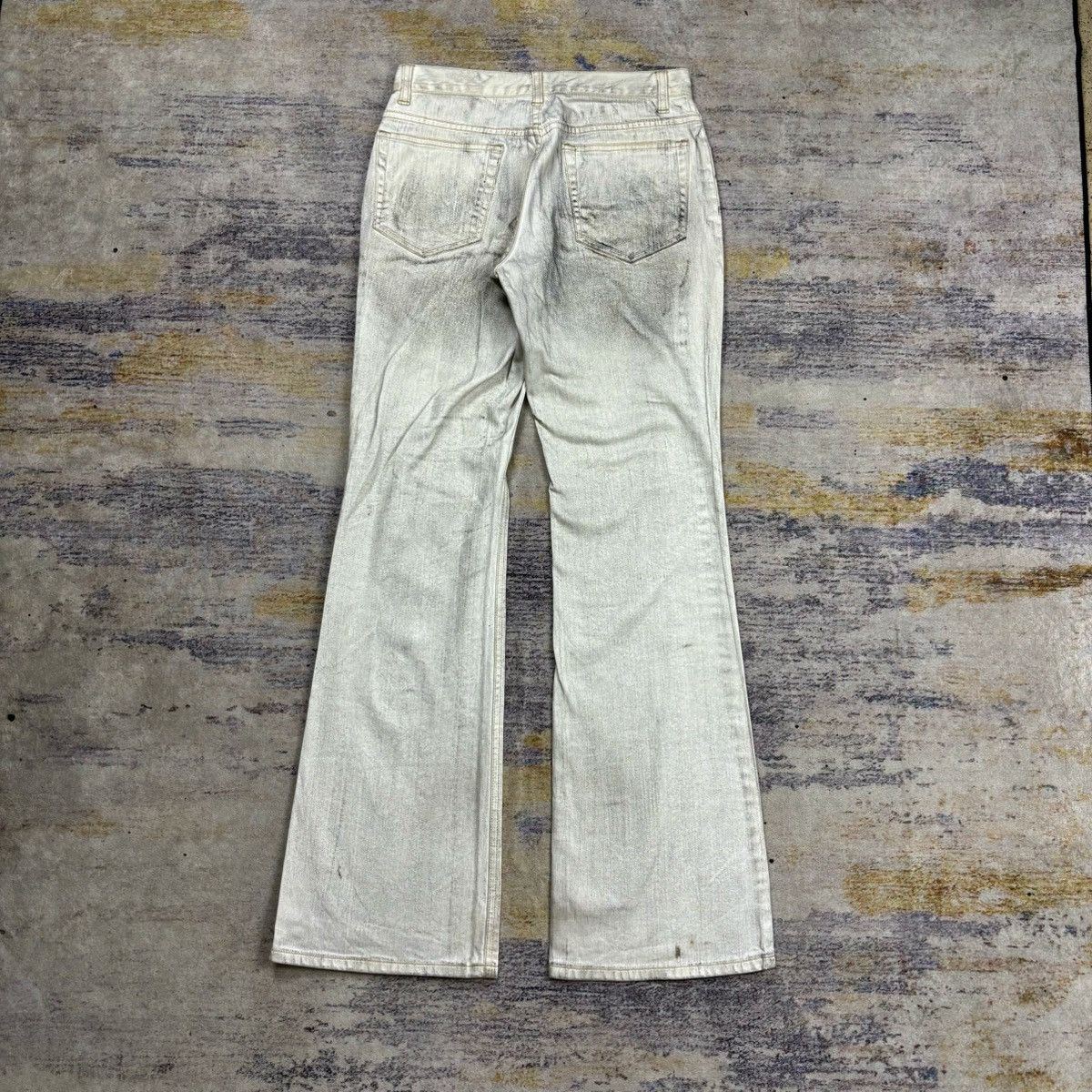 KMRii 2000s Atelier Sab - Whisker Flared Denim Pants Size US 28 / EU 44 - 2 Thumbnail
