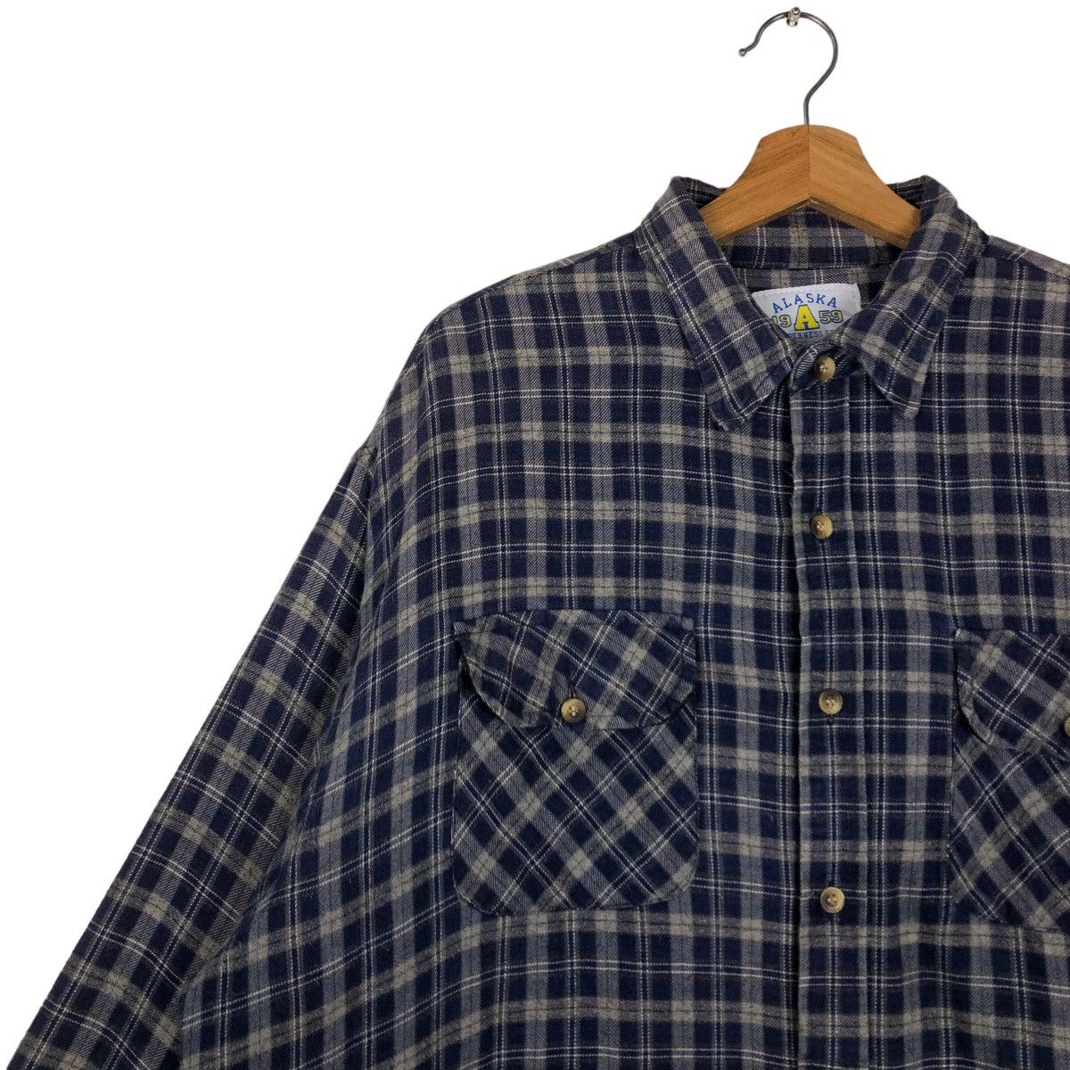 Japanese Brand Vintage Flannel Wool Jacket Tartan Design Alaska Wilderness Size US XXL / EU 58 / 5 - 7 Thumbnail