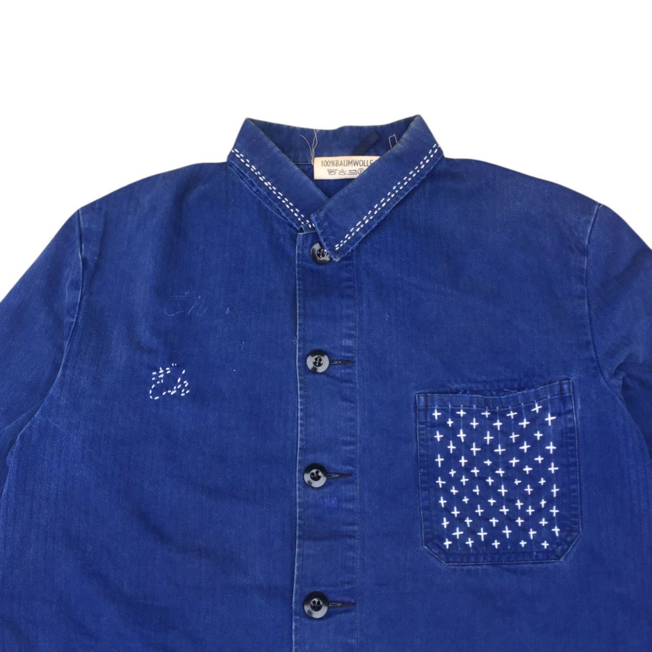 Japanese Brand × Vintage Vintage 80s Marquardt & Schulz Sashiko Handmade Denim Jacket Size US M / EU 48-50 / 2 - 4 Thumbnail