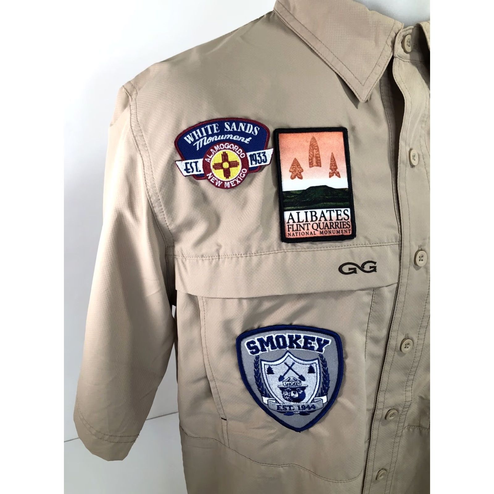 Vintage MARVEL GAME GUARD / NEW w TAGS (Flaw) - NEW MEXICO Theme Patches All Over Md. Shirt Size US M / EU 48-50 / 2 - 2 Thumbnail