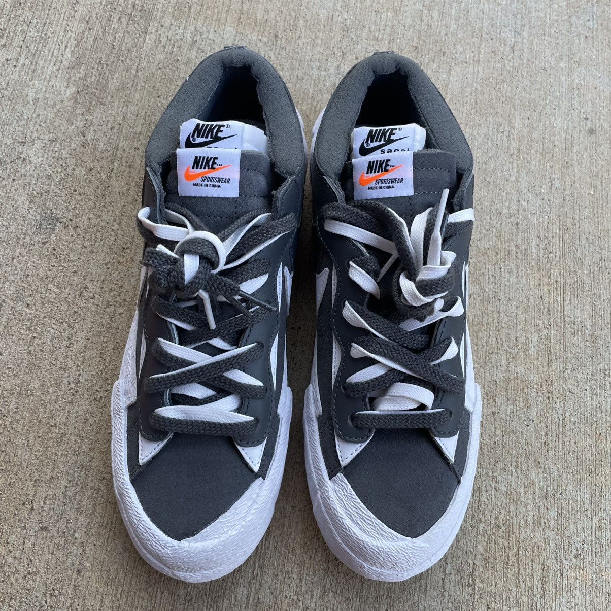 Nike × Sacai Nike Sacai Blazer Low Iron Grey Mens Size 8.5 New In Box Size US 8.5 / EU 41-42 - 3 Thumbnail