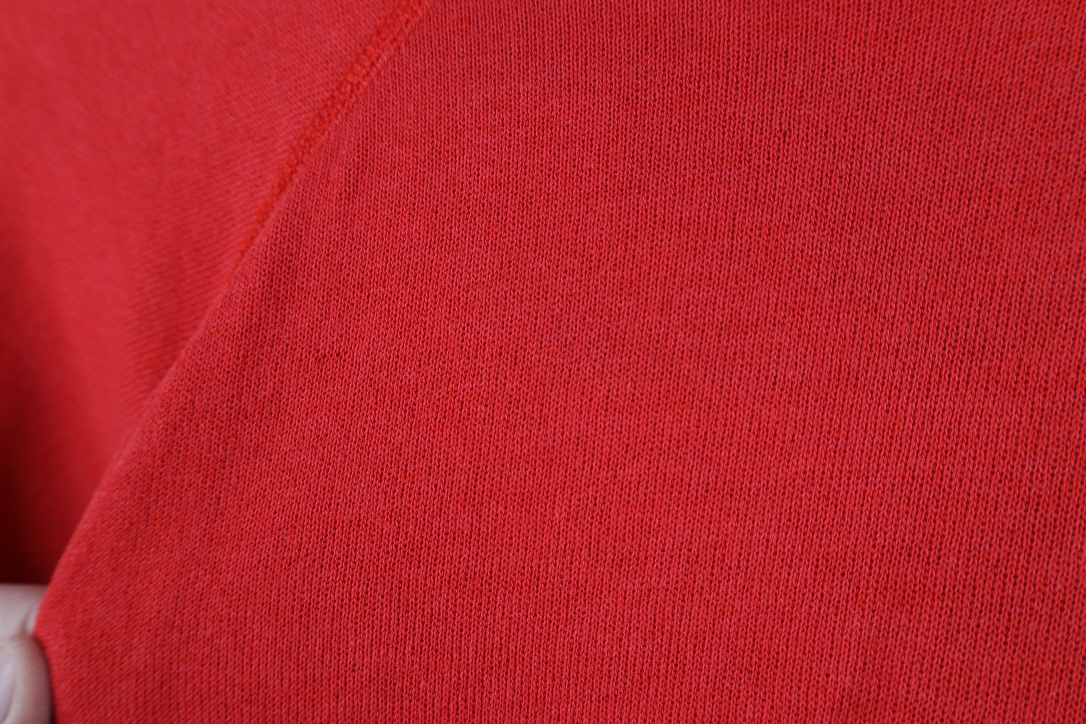 Hanes Vintage 80s Hanes Faded Blank Crewneck Sweatshirt Red USA Size L / US 10 / IT 46 - 12 Thumbnail