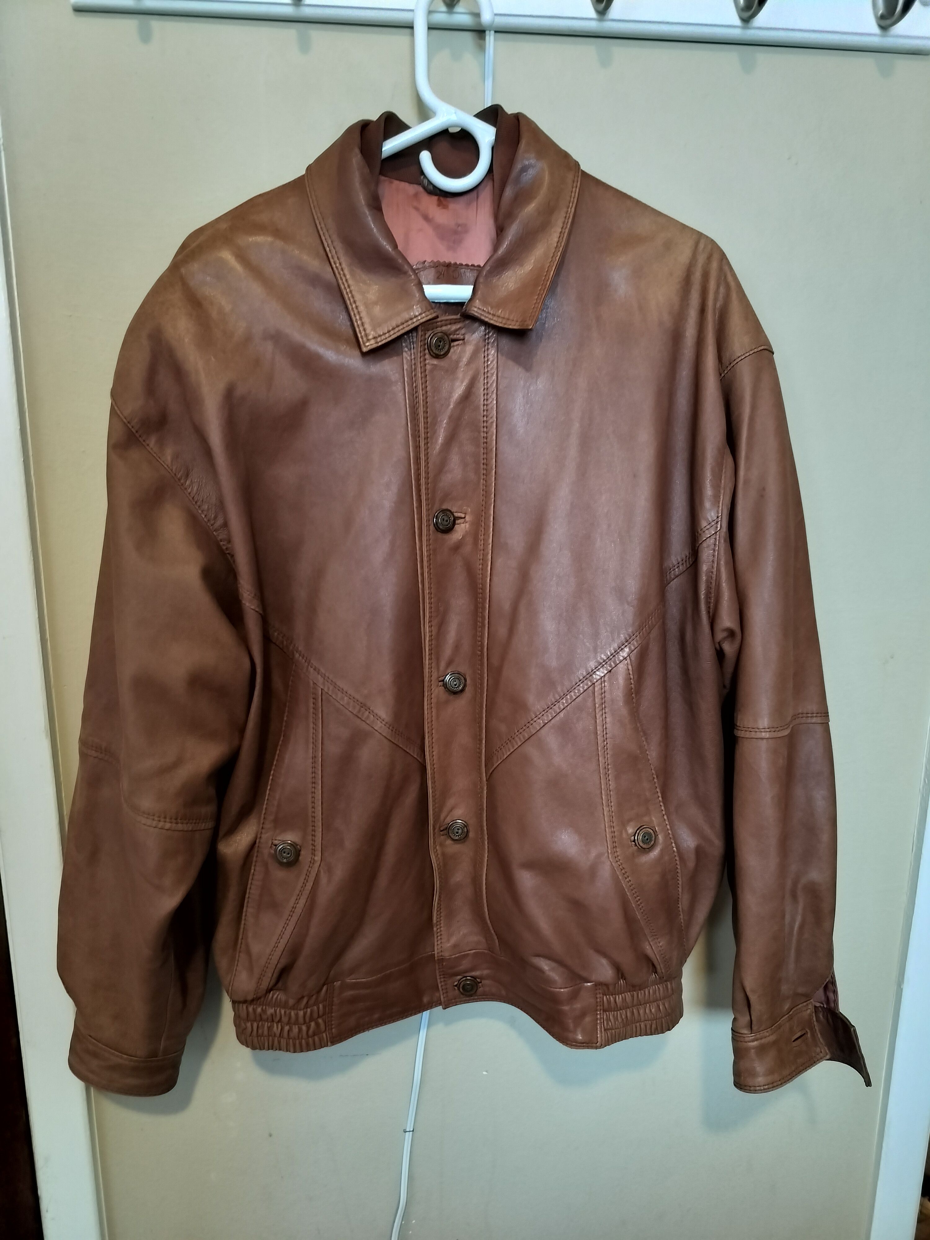 Other Soporcol Portuguese Vintage Brown Soft Leather Bomber Jacket Size US L / EU 52-54 / 3 - 1 Thumbnail