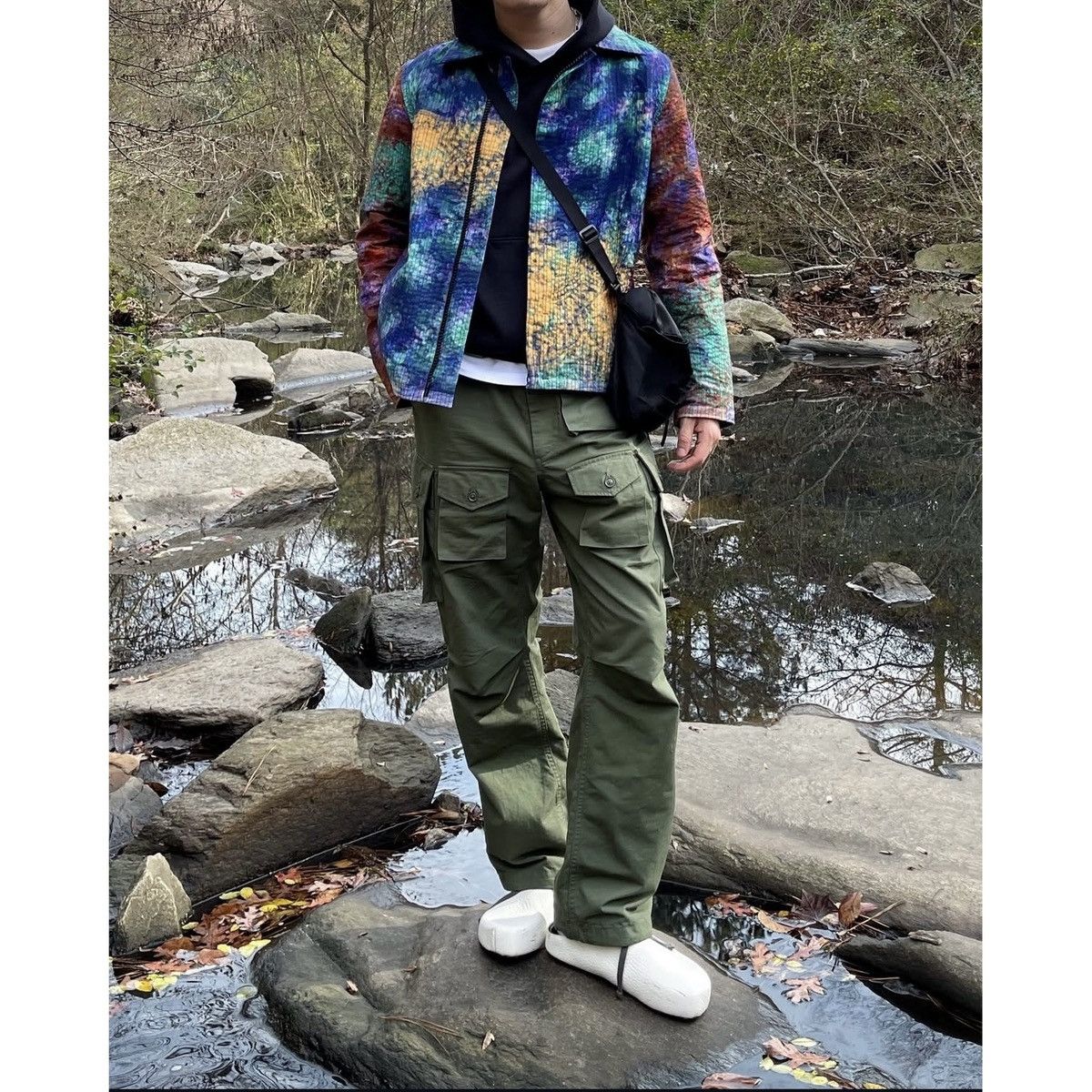 Craig Green SS19 Vibrating Floral Line Stitch Worker Jacket rainbow Size US S / EU 44-46 / 1 - 11 Thumbnail