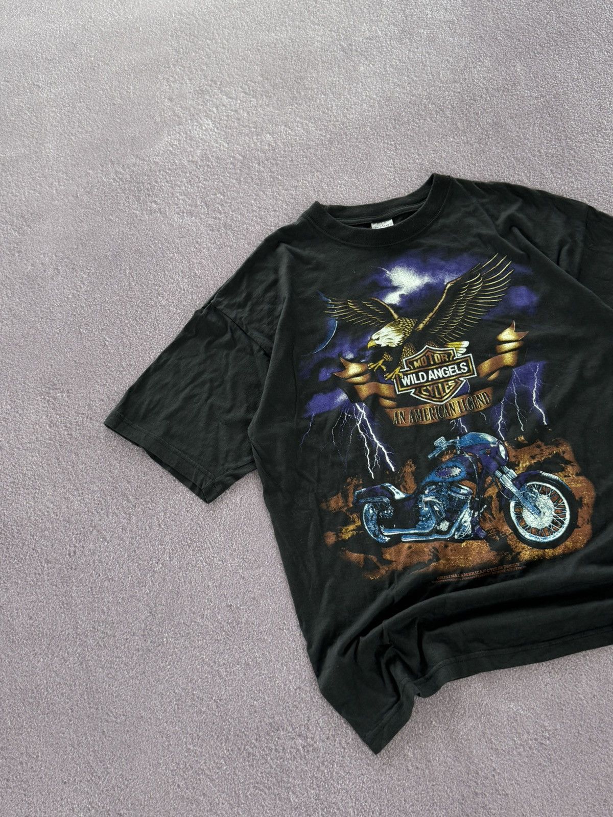 Harley Davidson Harley Davidson Vibe Early 90s Crazy Print Rare T-Shirt Size US XXL / EU 58 / 5 - 4 Thumbnail