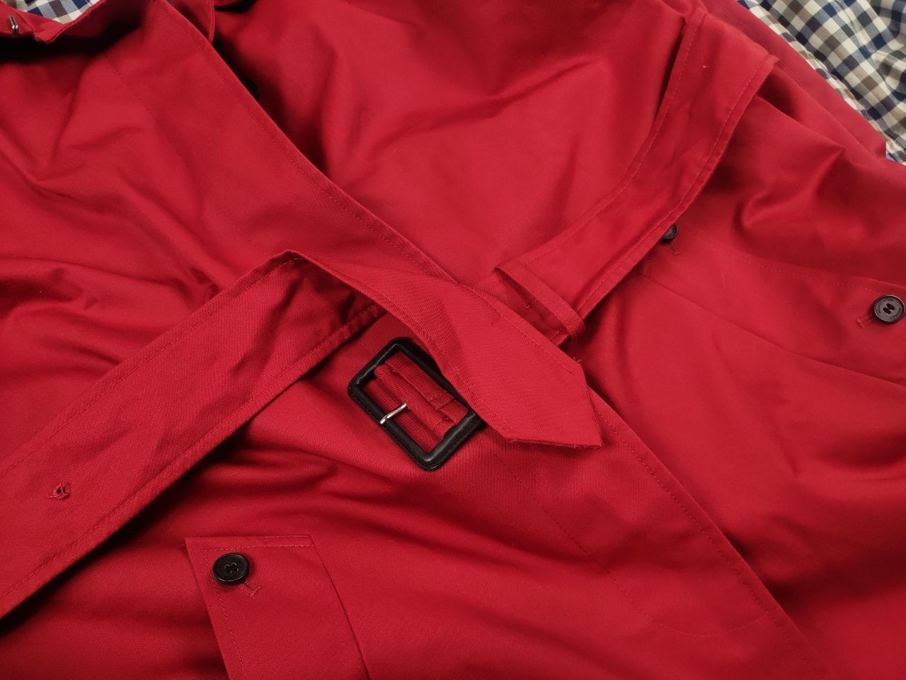 Aquascutum Aquascutum crafted England red Trench coat Jacket lining Size L / US 10 / IT 46 - 5 Thumbnail