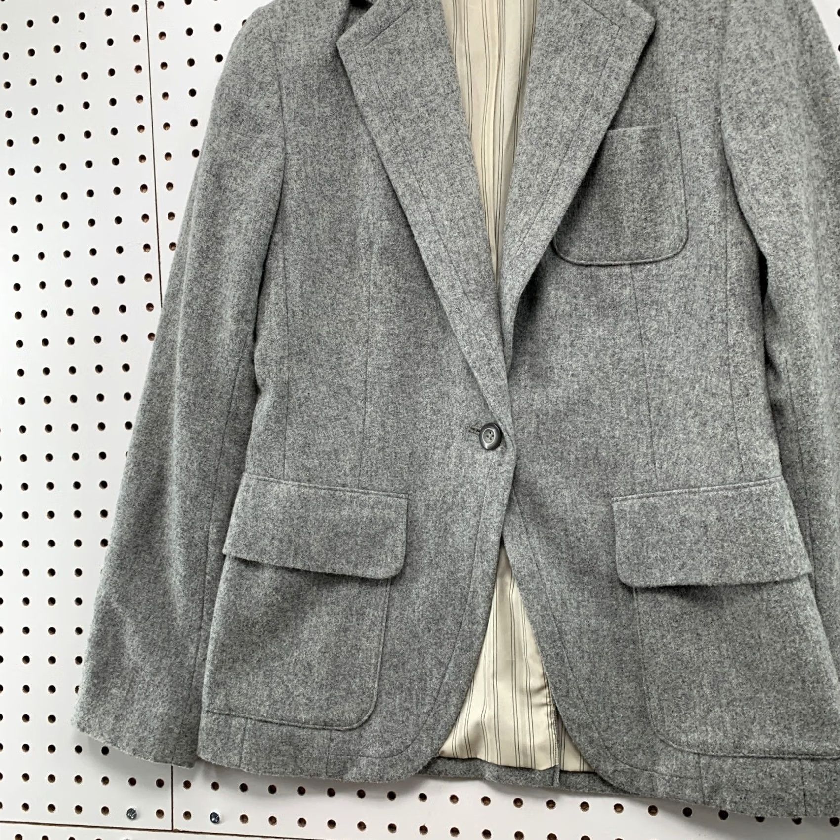 Gap Gap Blazer Jacket Gray Wool Blend One-Button Notch Lapel Size 4 Womens Work Casual Business Size S / US 4 / IT 40 - 5 Thumbnail
