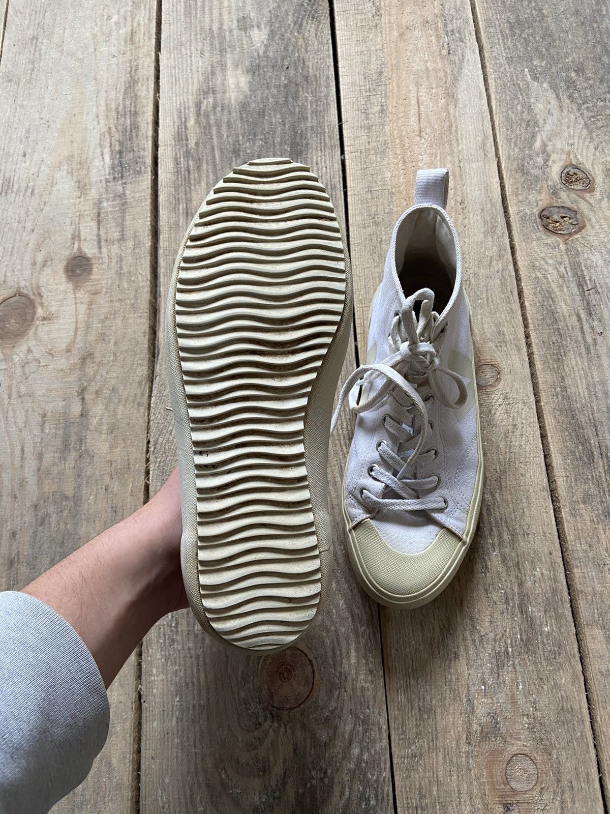 Japanese Brand × Veja Veja Canvas hi-top sneakers shoes Japanese style ⭐️ Size US 9 / EU 42 - 3 Thumbnail