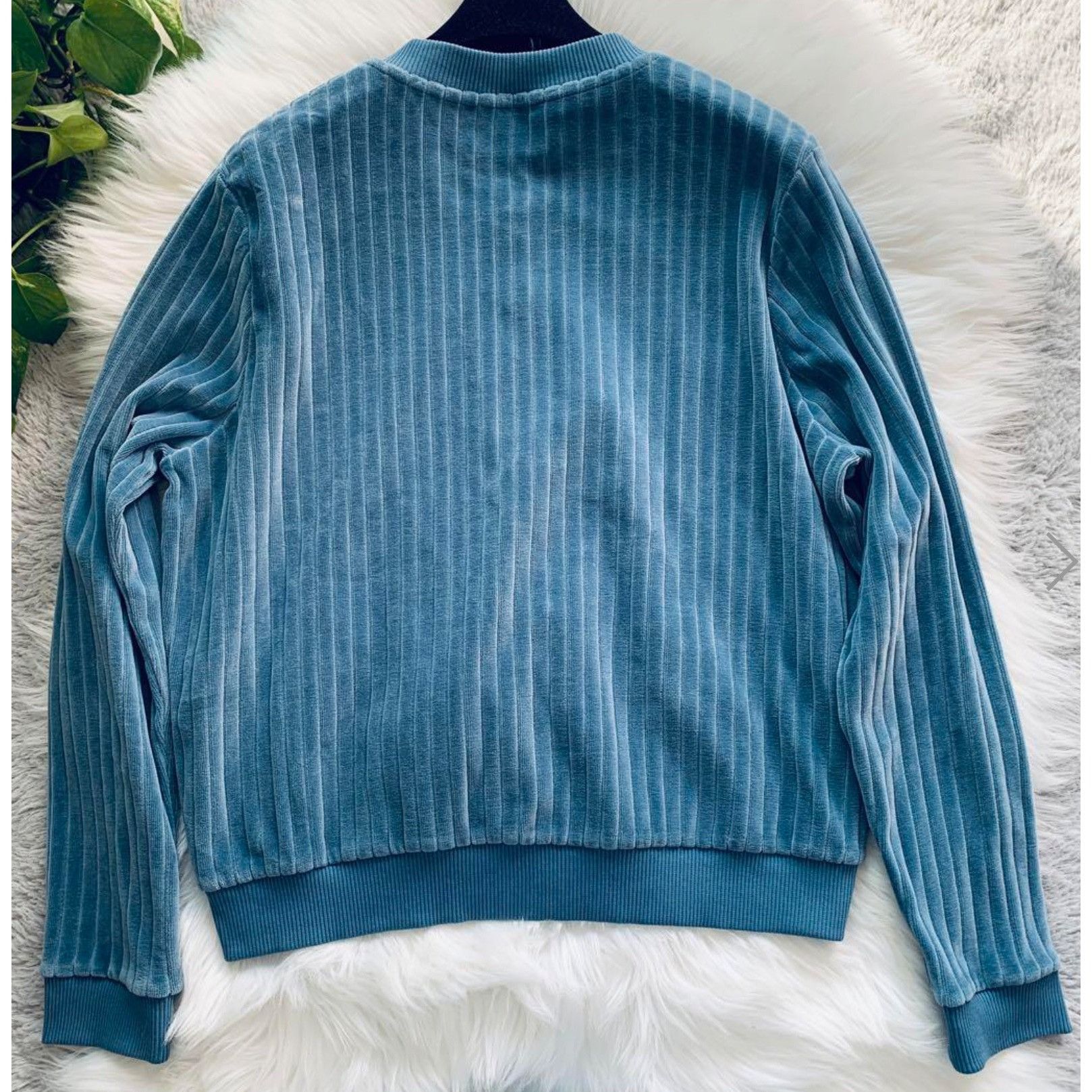 Sezane Sezane Blouson Iris cotton velvet jacket vintage blue SZM bu Size M / US 6-8 / IT 42-44 - 3 Thumbnail