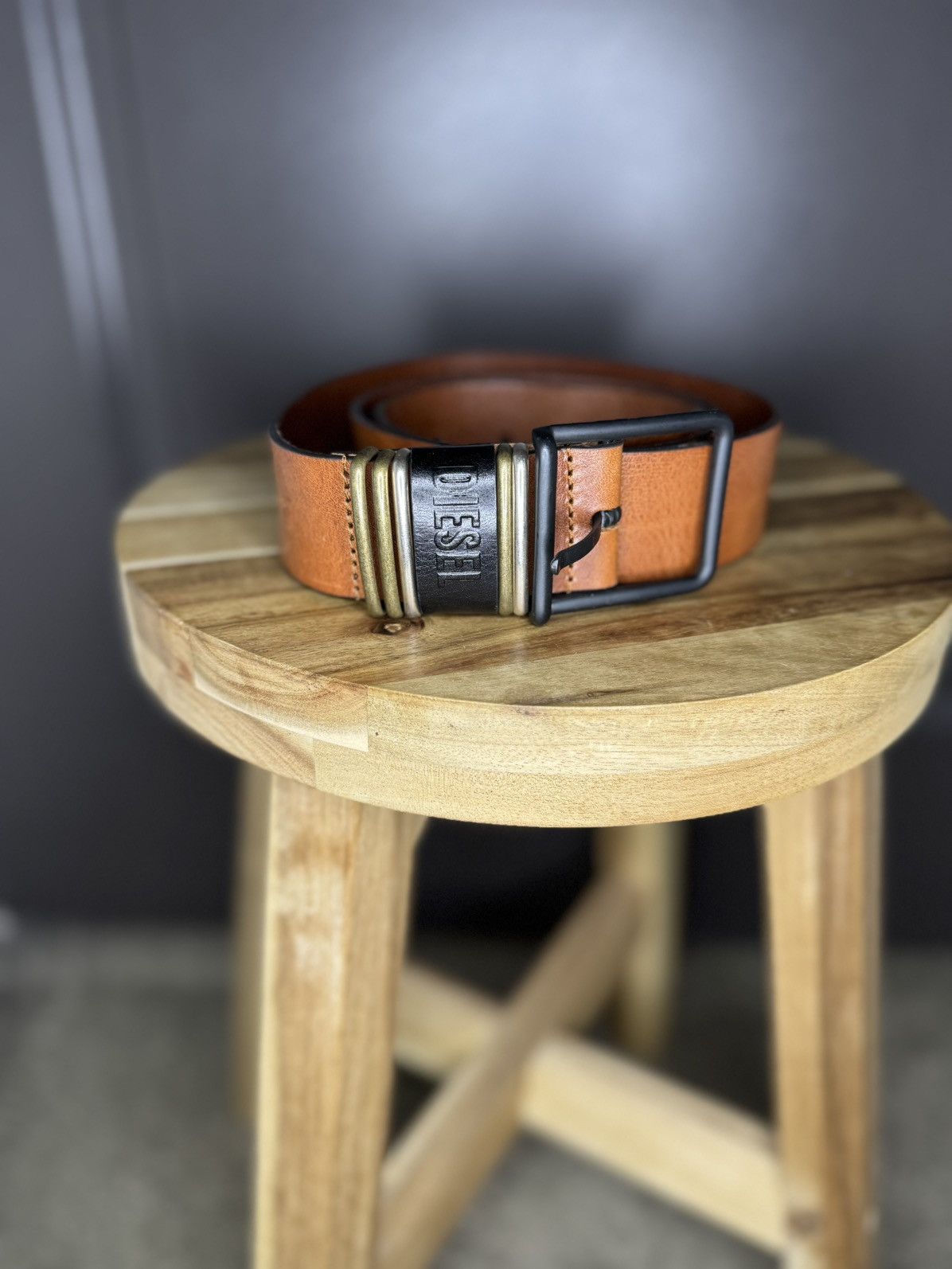 DIESEL Men's Premium Leather Belt EU 95✨US 38