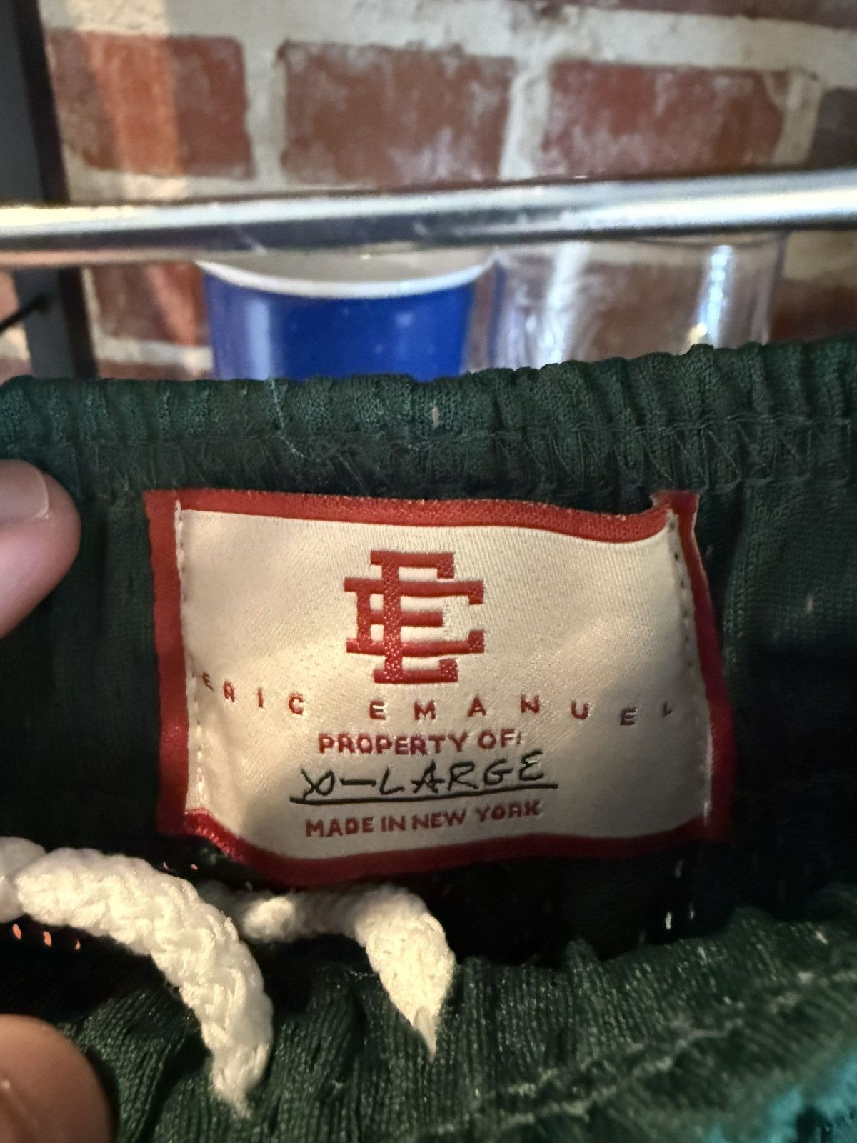 Eric Emanuel EE Shorts - Green with White EE Size US 36 / EU 52 - 2 Thumbnail