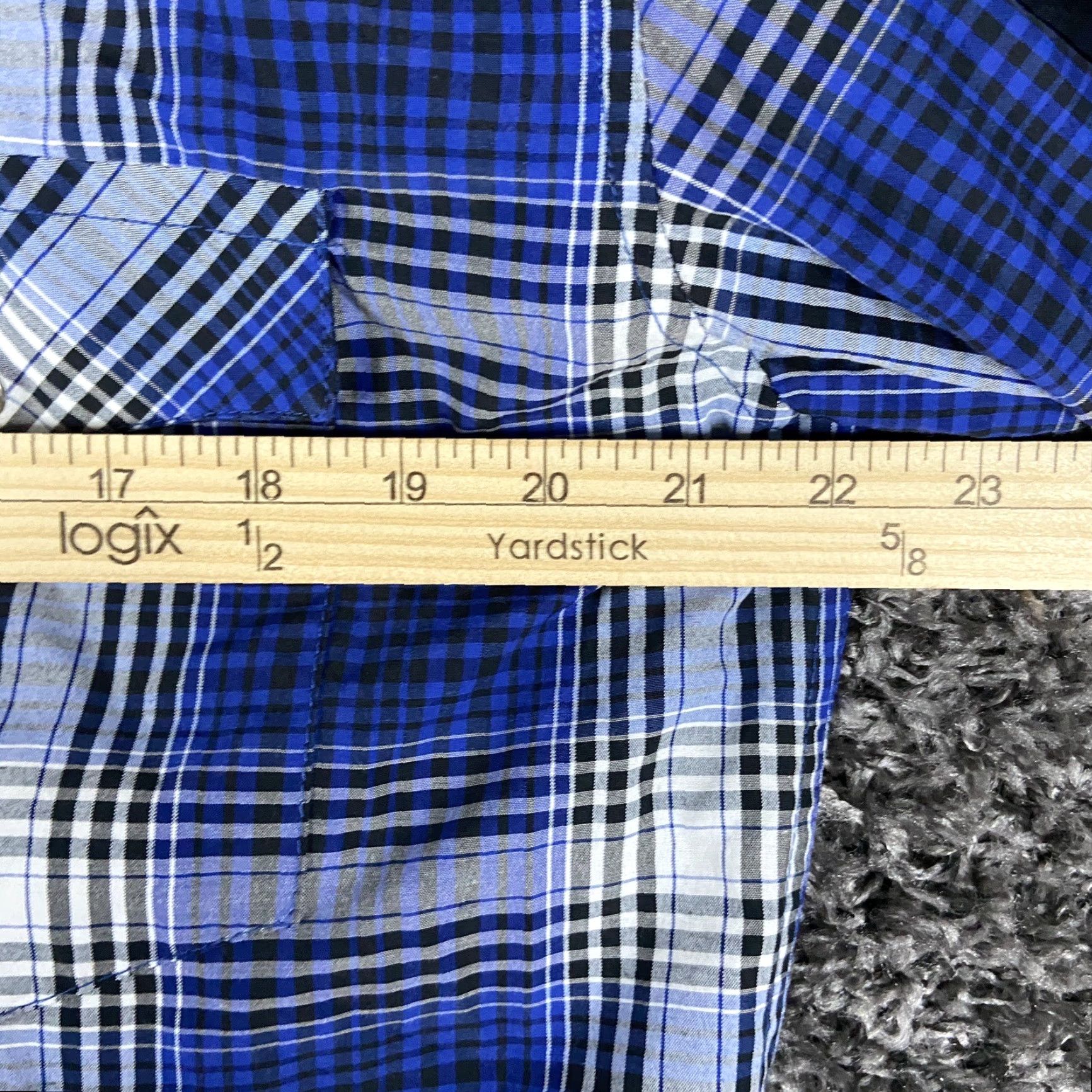 Vintage PINTLAR Shirt Plaid Pearl Button-Up Short Sleeve Men’s L Blue Regular Size Adult Mens Size US 33 - 7 Thumbnail