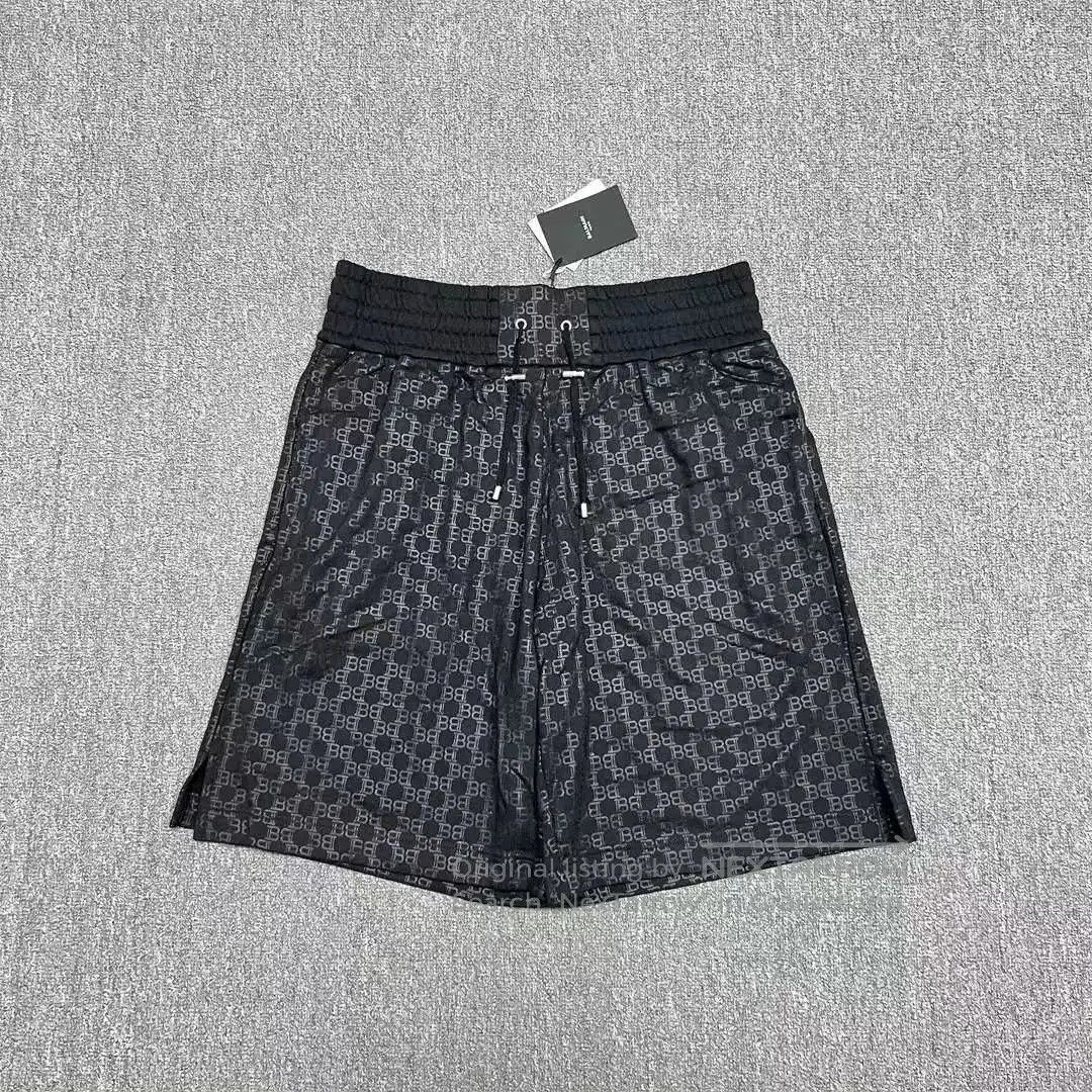 Balmain Balmain Black Monogram Print Shorts XL. Size US 28 / EU 44 - 1 Thumbnail