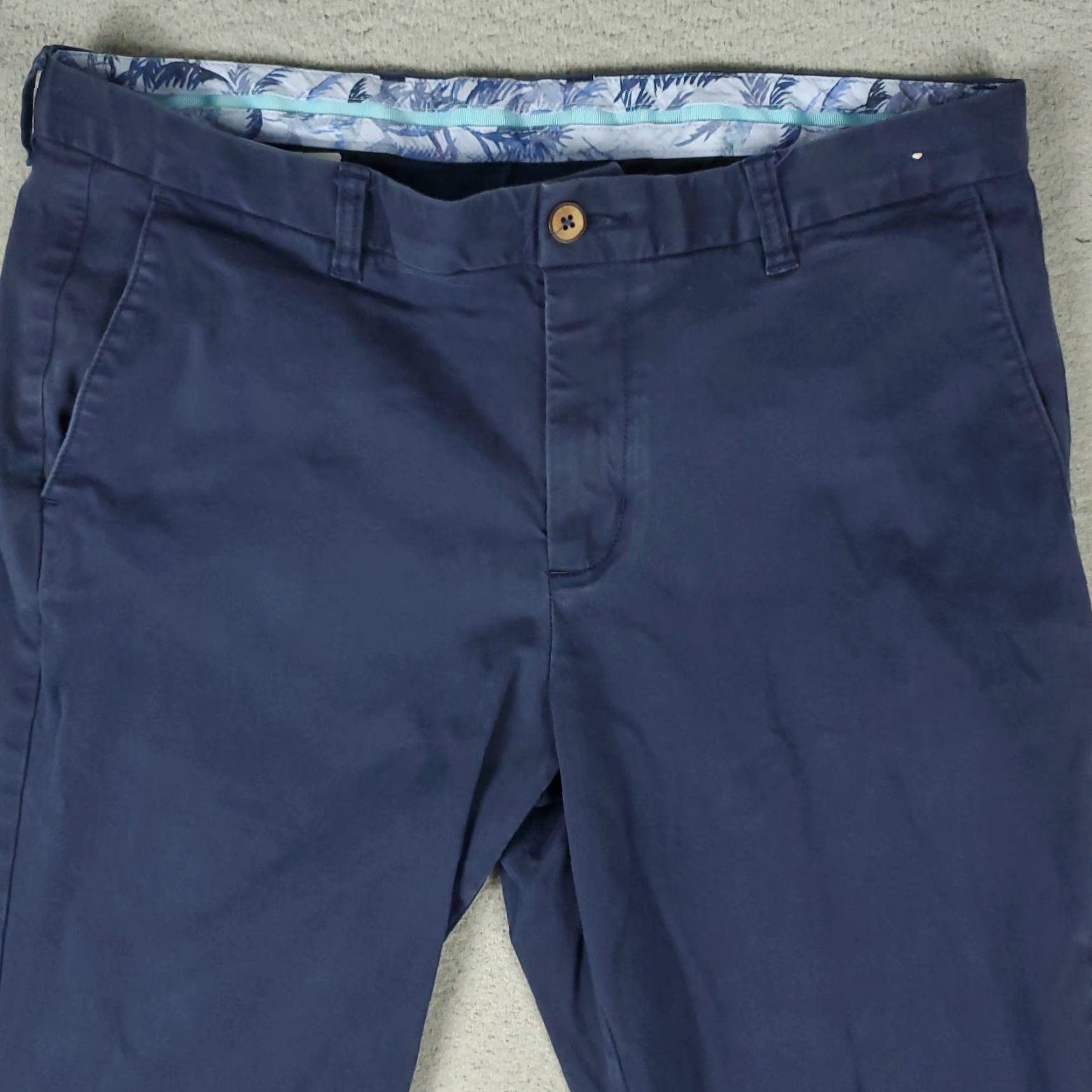 Tommy Bahama Tommy Bahama Pants Mens 36x30 Blue Stretch Cotton Blend Chino Trousers Size US 36 / EU 52 - 2 Thumbnail