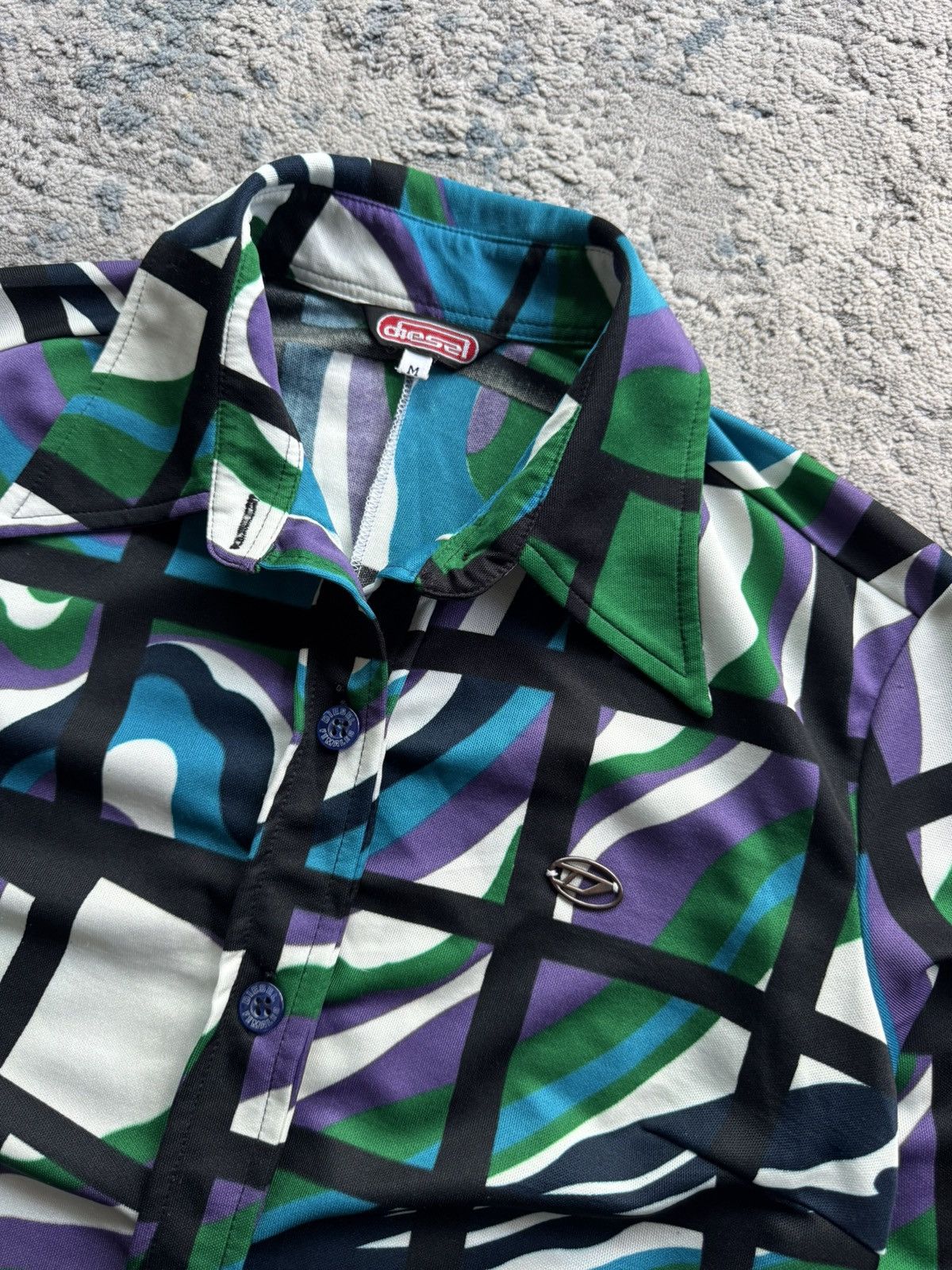 Diesel Diesel Vintage Abstraction Printed Y2K shirt Size M Size M / US 6-8 / IT 42-44 - 5 Thumbnail