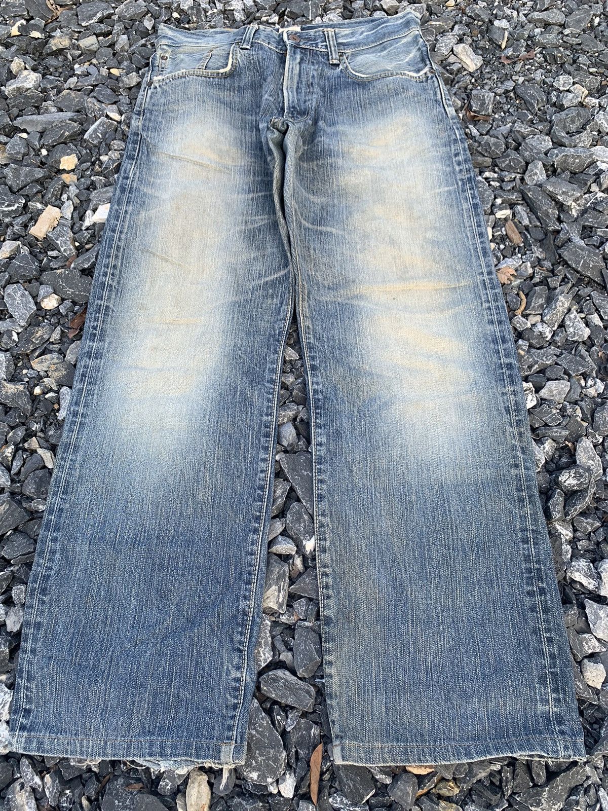 Edwin VINTAGE EDWIN 505Z SELVEDGE RUSTY JAPANESE DISTRESSED DENIM Size US 32 / EU 48 - 2 Thumbnail
