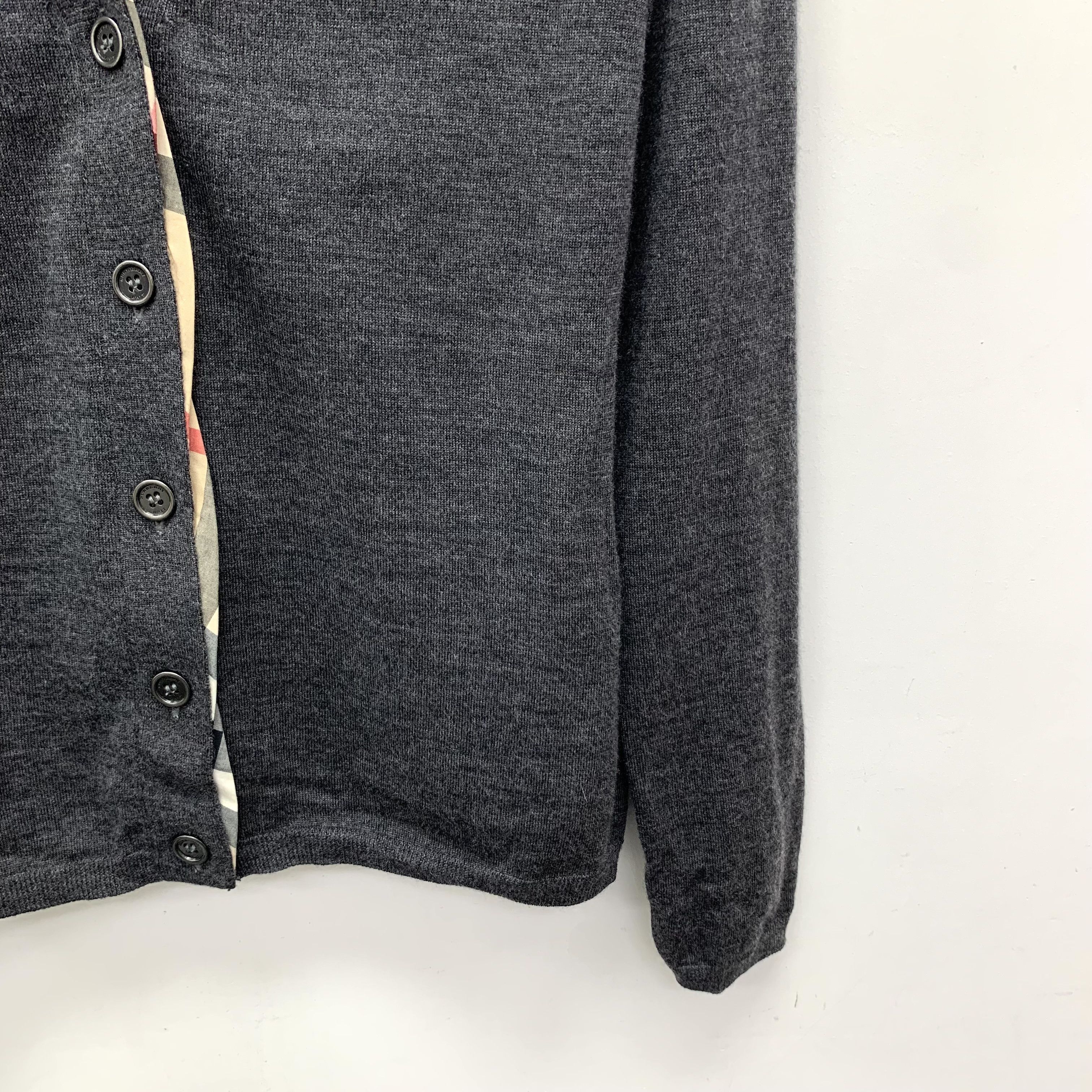 Burberry Burberry Wool Cardigan Dark Grey (M) Size US M / EU 48-50 / 2 - 4 Thumbnail