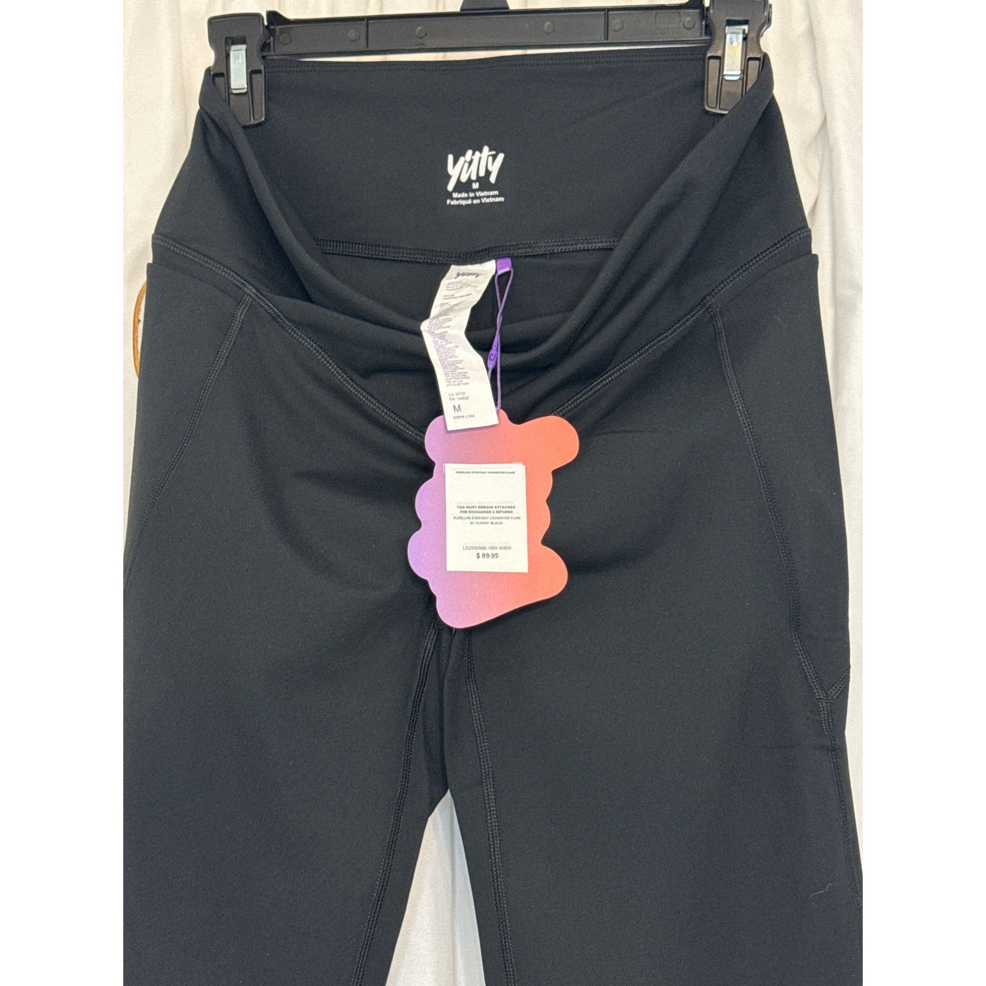 Fabletics Fabletics PureLuxe Everyday Crossover Flare Black Yitty Coll Size 27" / US 4 / IT 40 - 3 Thumbnail