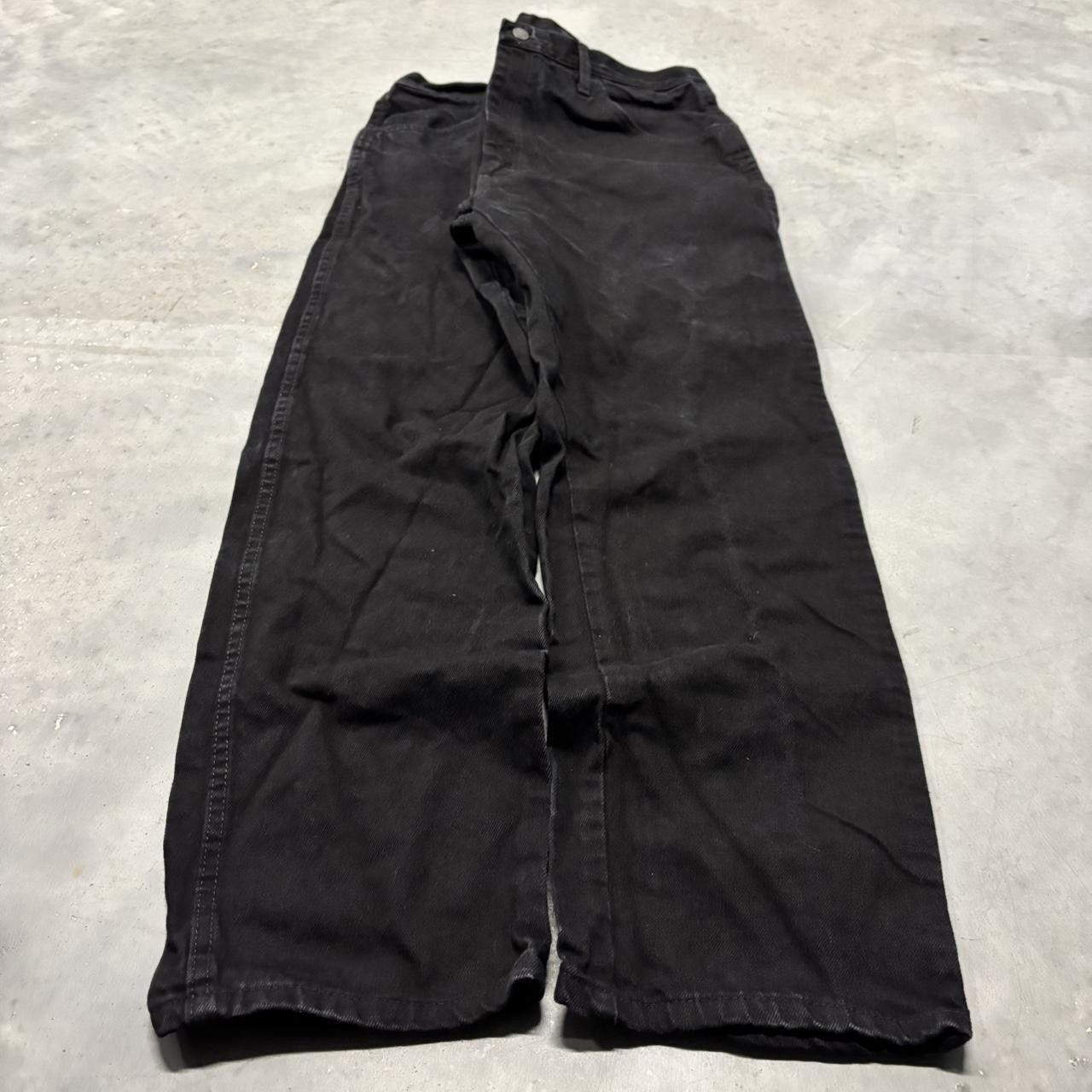 Japanese Brand × Vintage Crazy Vintage Y2K/2000s Solid Black Essential Denim Jeans! Size US 36 / EU 52 - 3 Thumbnail