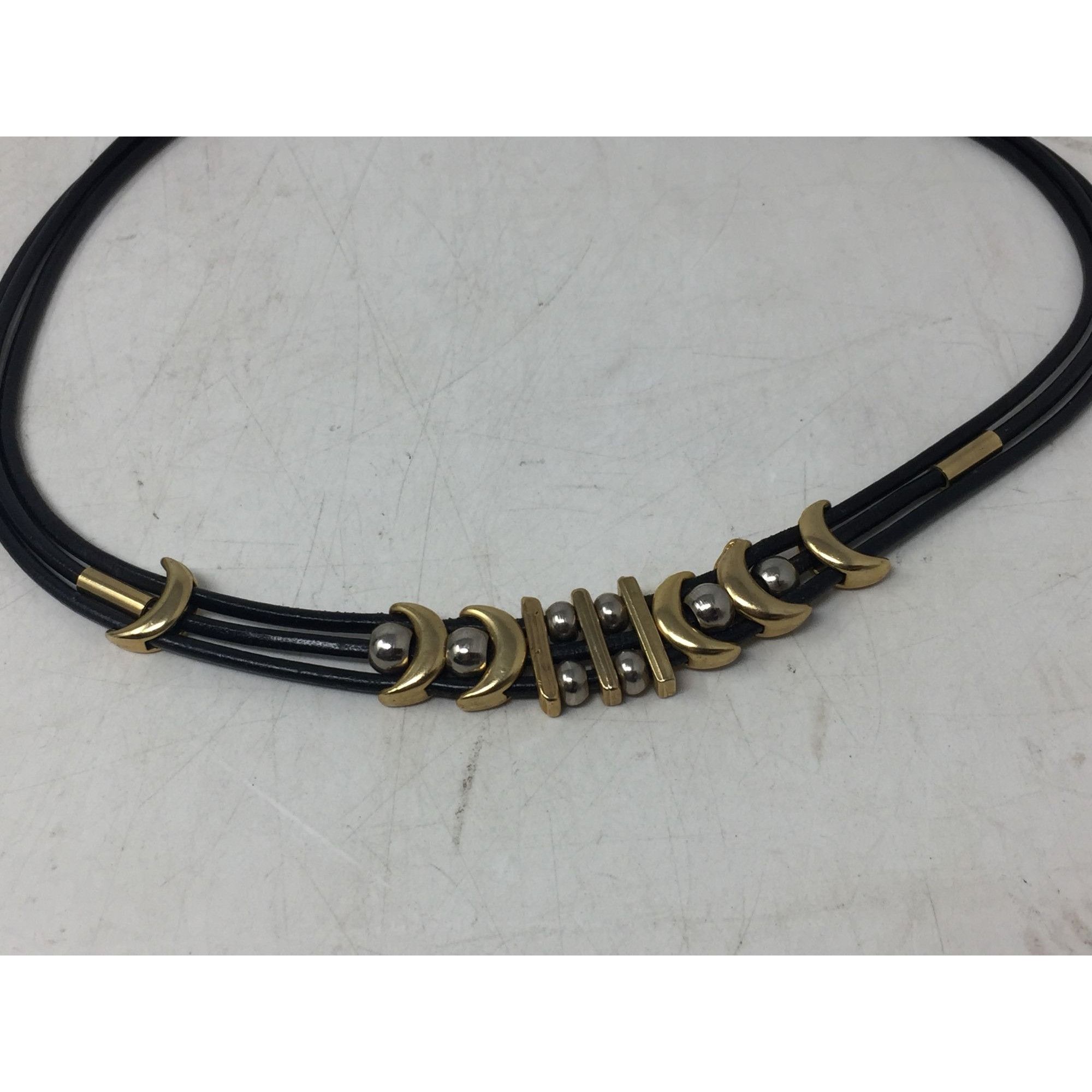 Other Women's Black Layered Rope Necklace with Gold and Silver Cha Size ONE SIZE - 5 Thumbnail