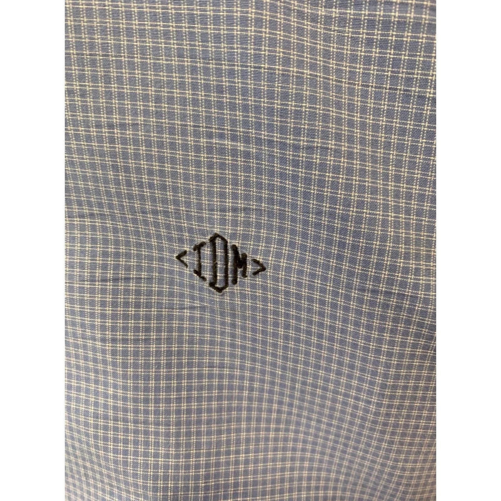 Turnbull & Asser VINTAGE Turnbull & Asser London Dress Shirt Blue Micro Check 17.5 / 44 Classic Fit Mens Adults Size 48R - 5 Thumbnail
