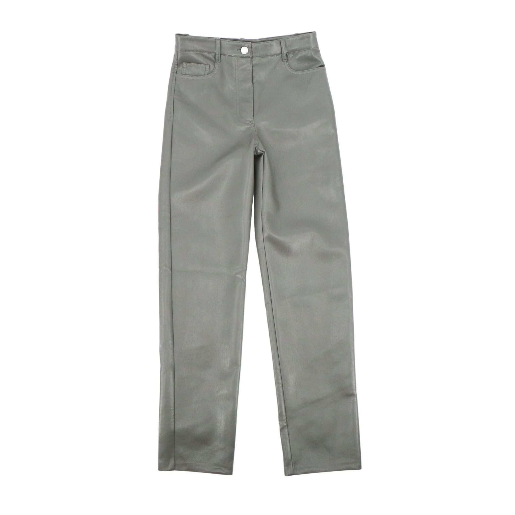 Other Aritzia Wilfred Melina High Waisted Vegan Leather Gray Pants Size 26" / US 2 / IT 38 - 3 Thumbnail
