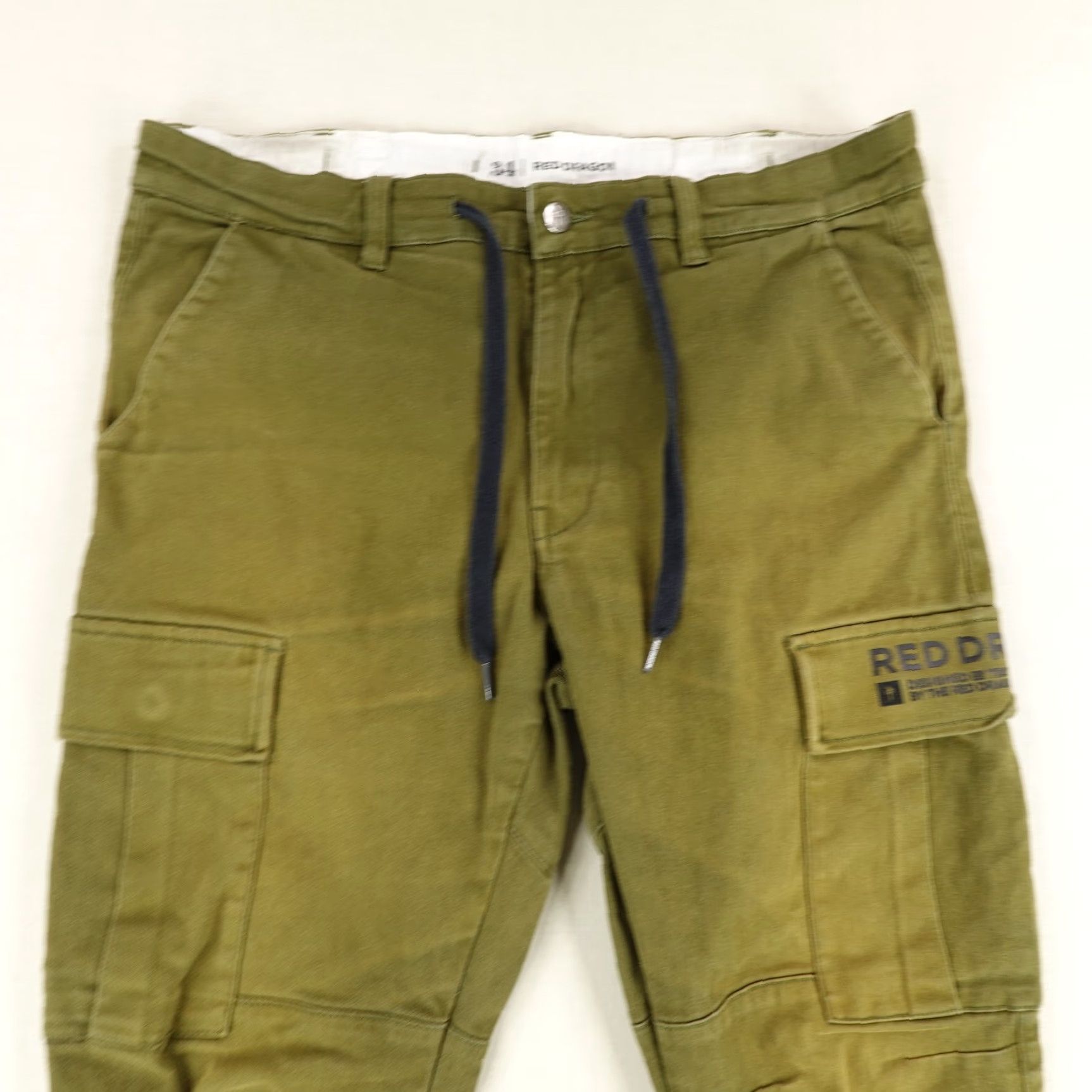 Vintage VINTAGE Red Dragon Cargo Pants Mens 34 Green Military Workwear 2000s Army Straight Fit Size US 35 - 2 Thumbnail