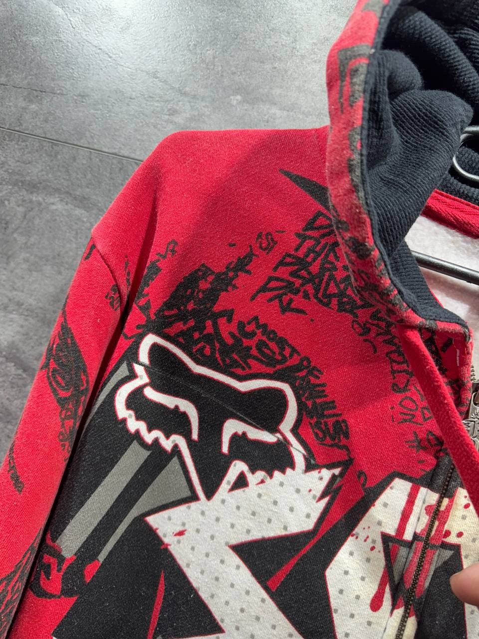 Vintage Vintage Sasquatch Zip Up Hoody Fox Racing Red Distressed Y2K Size US L / EU 52-54 / 3 - 7 Thumbnail