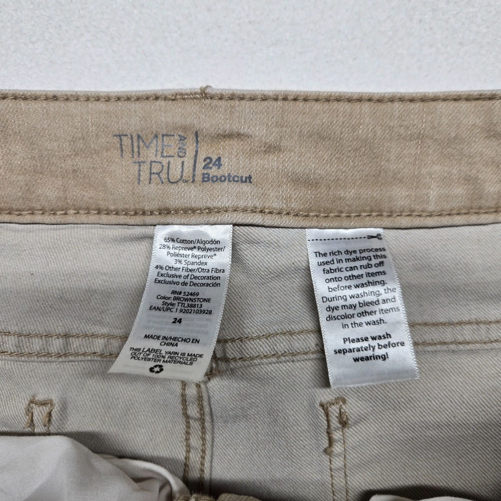 Vintage Time and Tru Boot Cut Jeans Adult Women's Size 14 Tan Brown Regular Fit Size 36" / US 14 / IT 50 - 3 Thumbnail