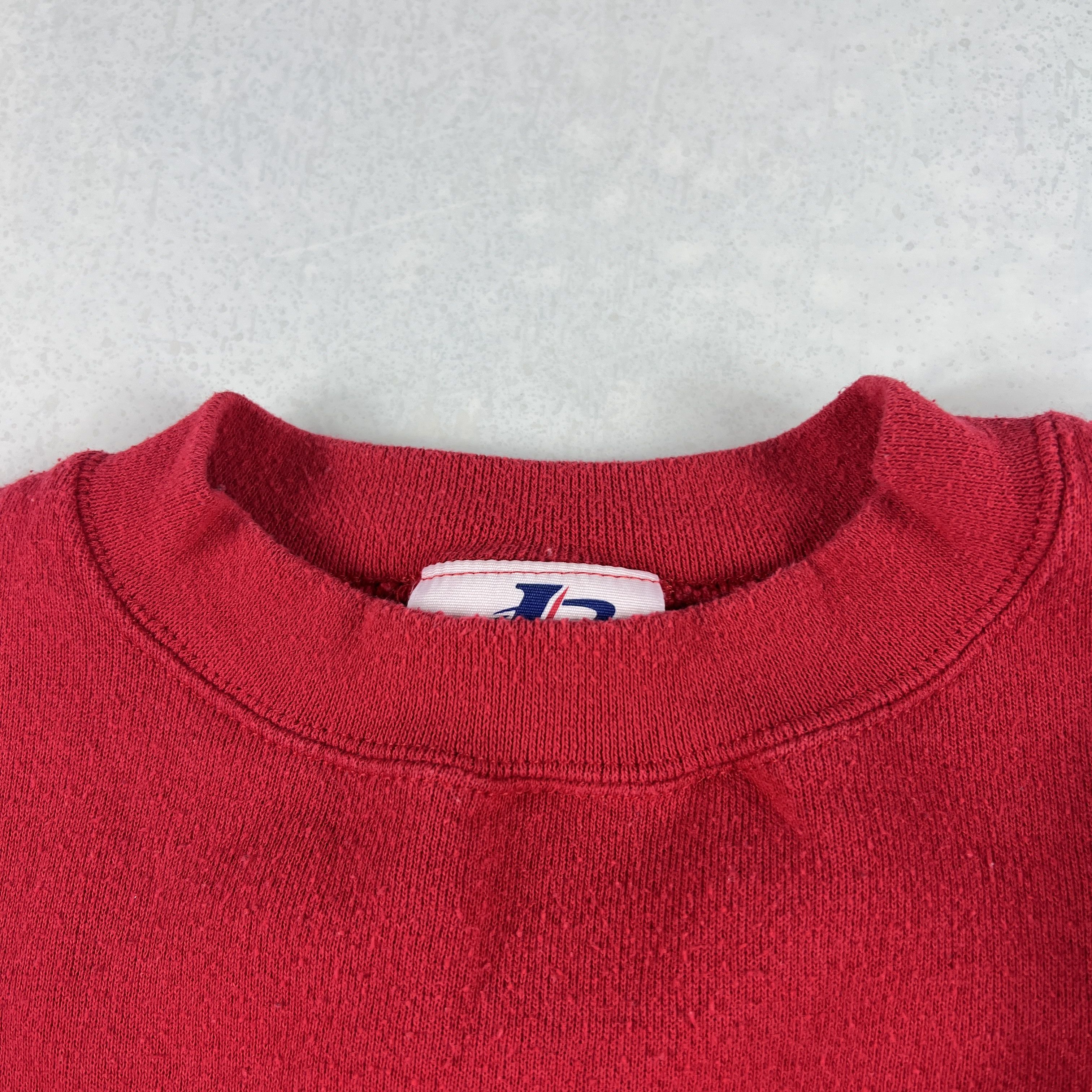 Logo Athletic × NCAA × Vintage VTG 90s Indiana Hoosiers Sweatshirt Red Faded Crewneck Size US XL / EU 56 / 4 - 6 Thumbnail