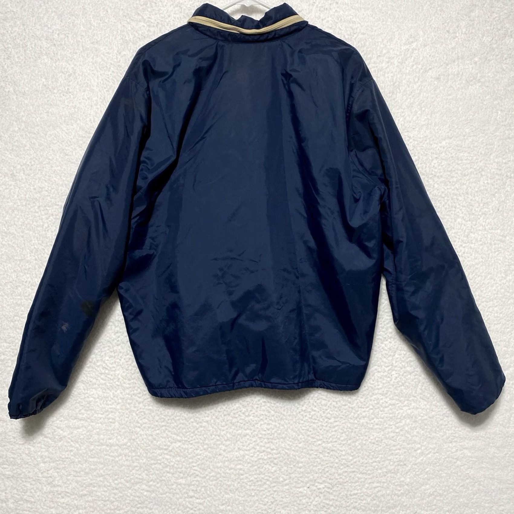Vintage VTG Jems For Jackets Michigan Windbreaker XL READ Jacket 90s Reversible Fleece Lined Cotton Zip Men Blue - P2P 26” Length 26” READ Size US XL / EU 56 / 4 - 2 Thumbnail