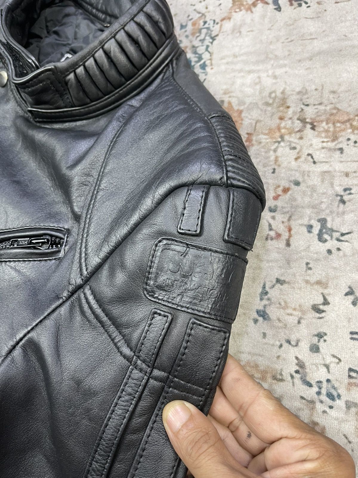 Harley Davidson Vtg Genuine Leather Padded Panel Motorcycle Jacket Size US M / EU 48-50 / 2 - 9 Thumbnail