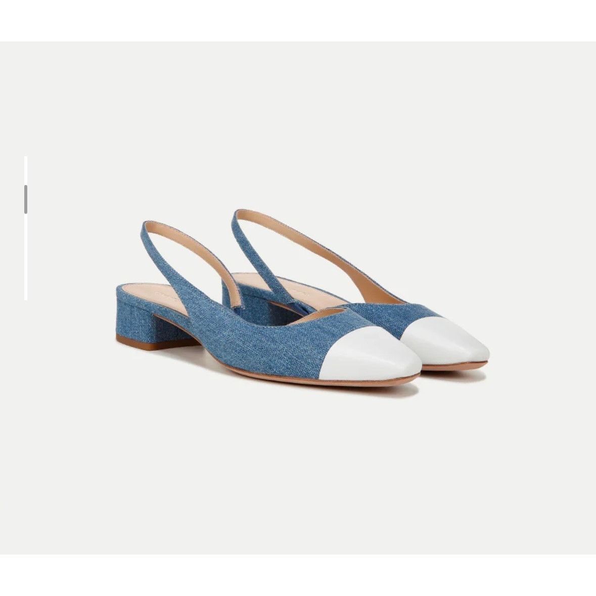 Veronica Beard NEW Veronica Beard Cecile Denim Cap-Toe Slingback size 7 Size US 7 / IT 37 - 1 Thumbnail