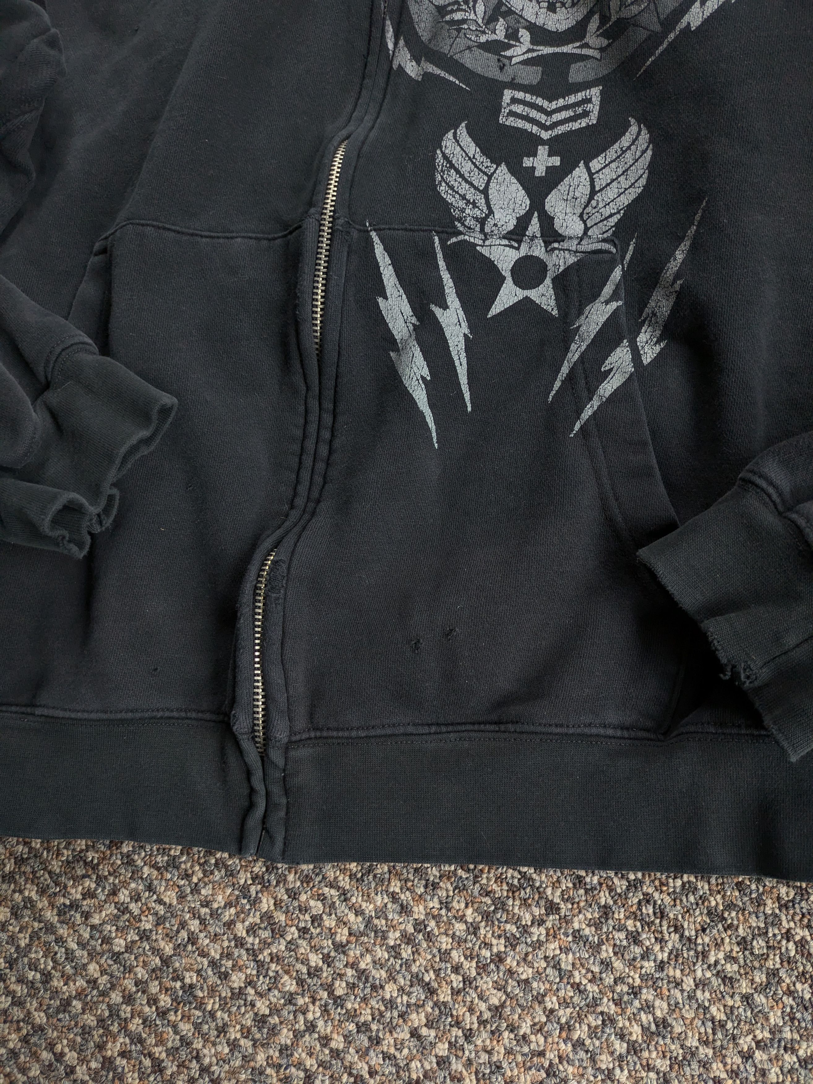 JNCO Insane y2k skull emo mallgoth skater distressed hoodie Size US L / EU 52-54 / 3 - 3 Thumbnail