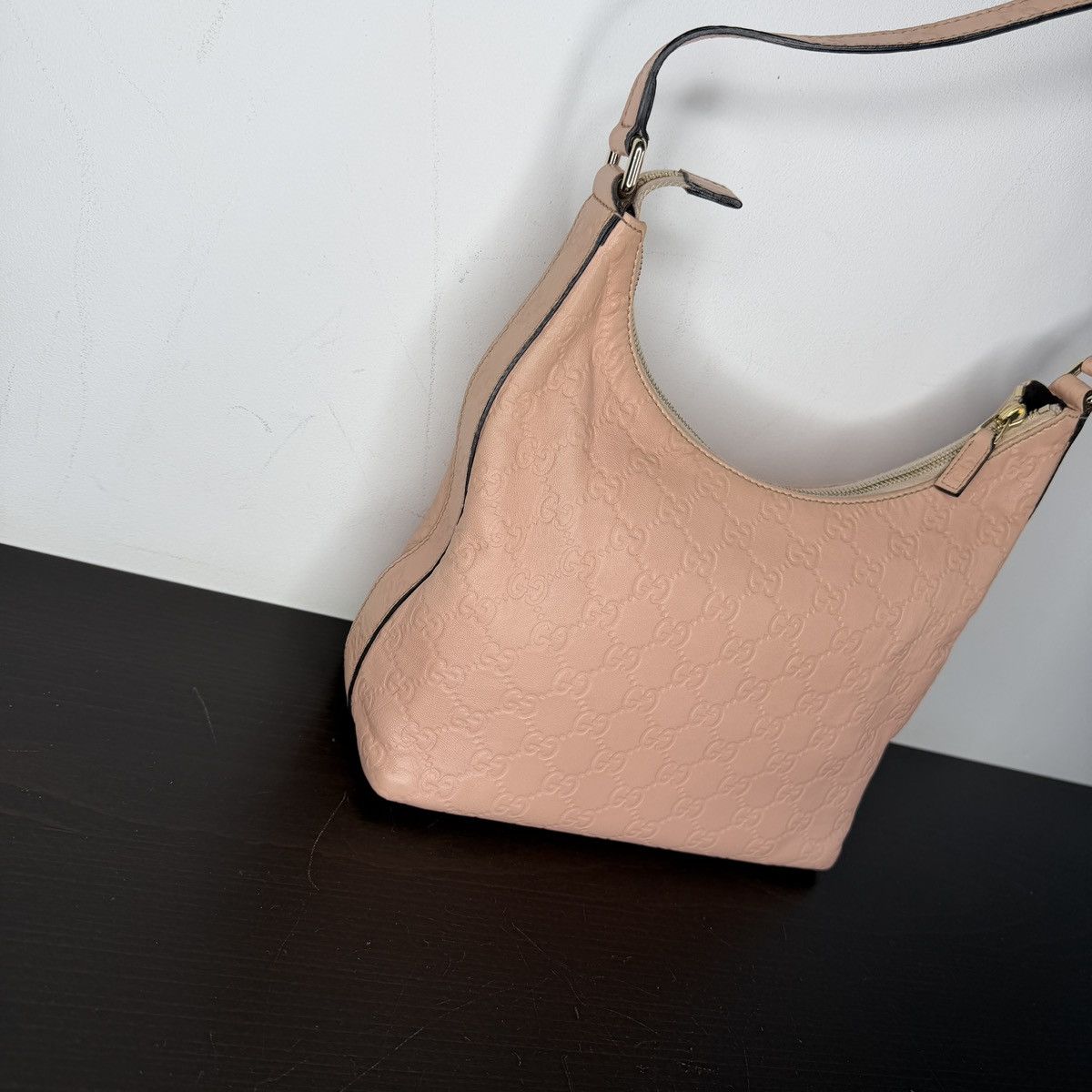 Gucci Gucci Hobo Pink Leather GG Shoulder Bag Size ONE SIZE - 3 Thumbnail