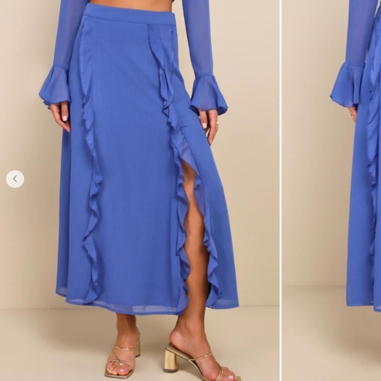 Lulus LULU's Boho Bohemian Flowy Romantic Ruffle Chiffon Skirt Size 28" / US 6 / IT 42 - 1 Thumbnail